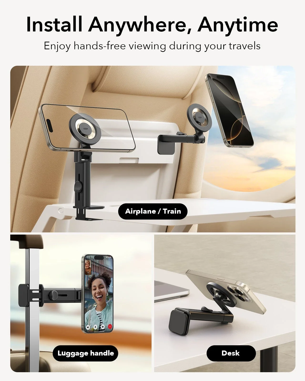 Airplane Phone Holder Mount (HaloLock) - Pink - Image 6