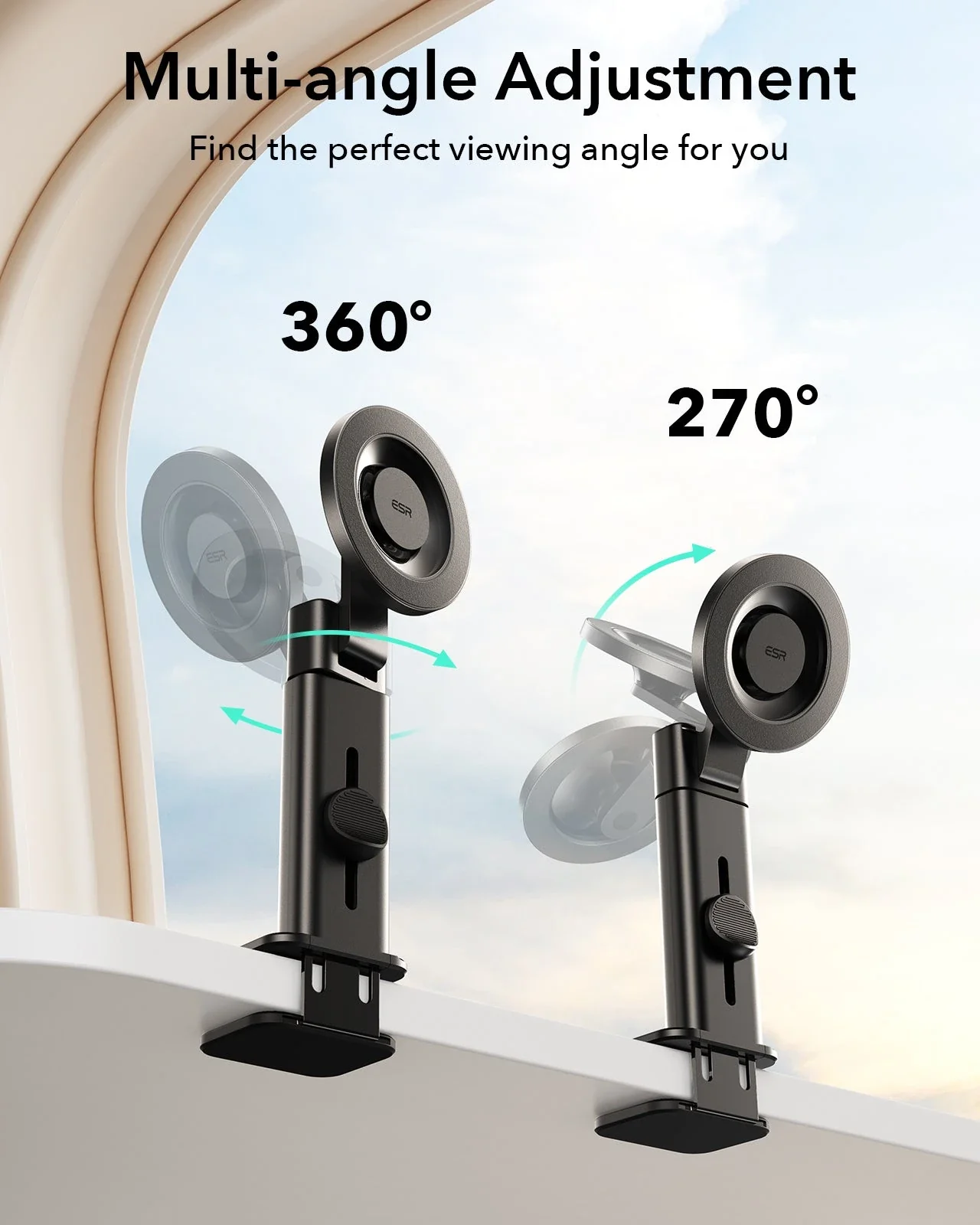 Airplane Phone Holder Mount (HaloLock) - Pink - Image 8
