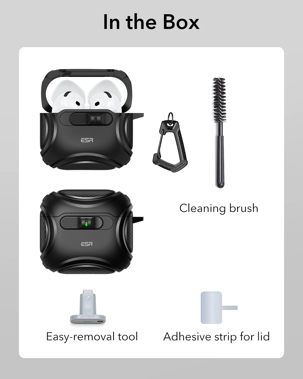 AirPods 4 Cyber FlickLock Case (HaloLock) - Black - Image 10