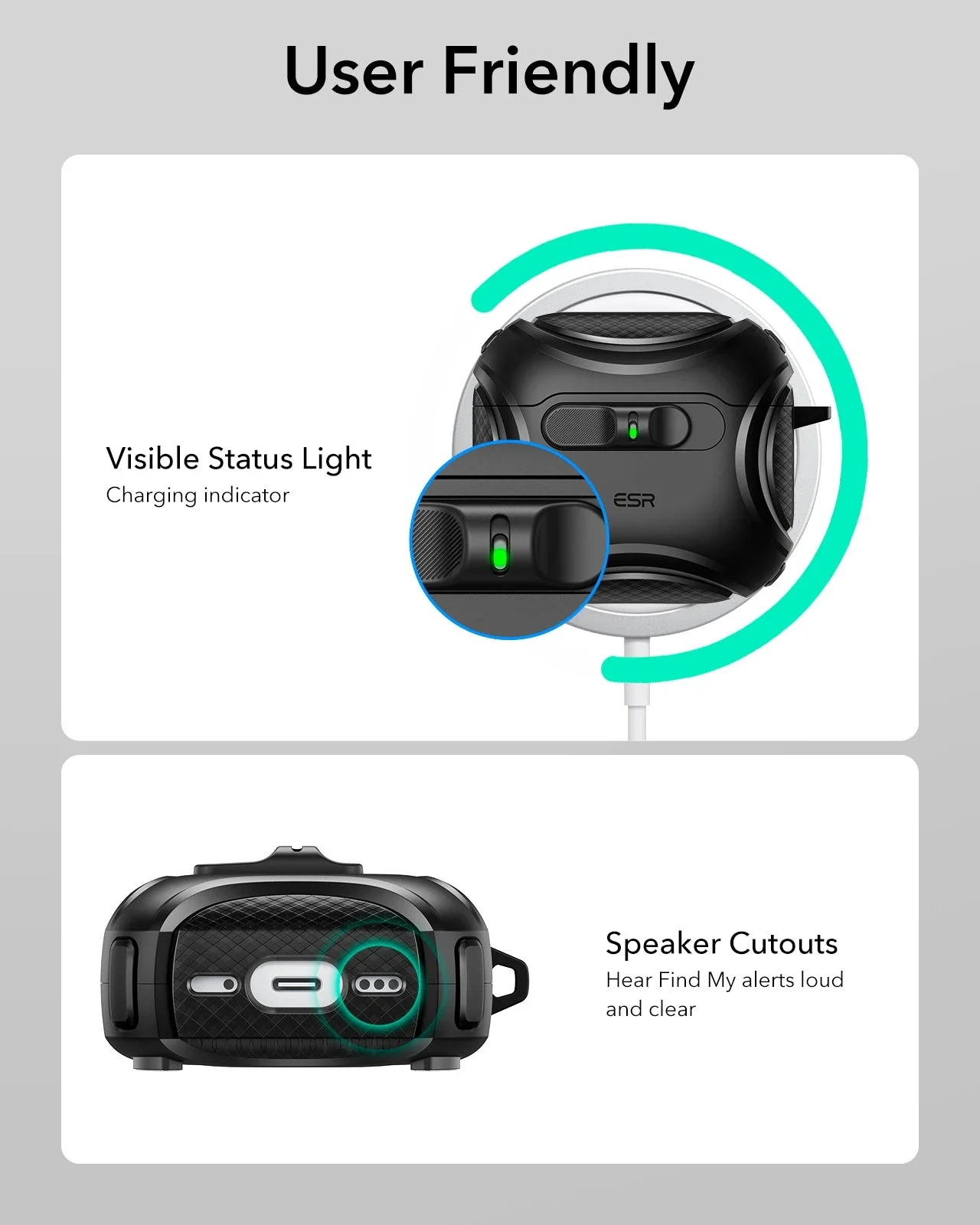 AirPods 4 Cyber FlickLock Case (HaloLock) - Black - Image 9