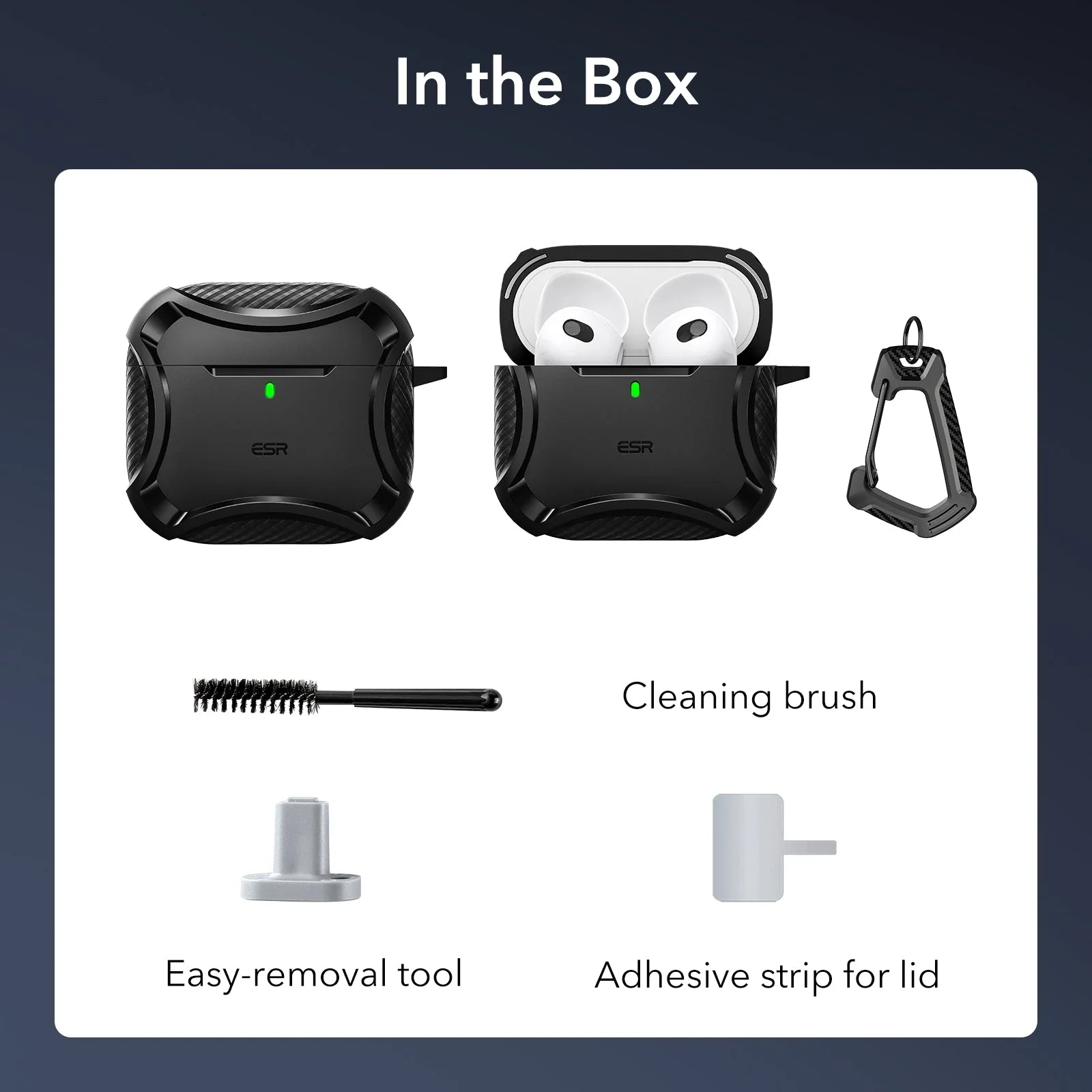 AirPods 4 Cyber Tough Case (HaloLock) - Dark Blue - Image 4