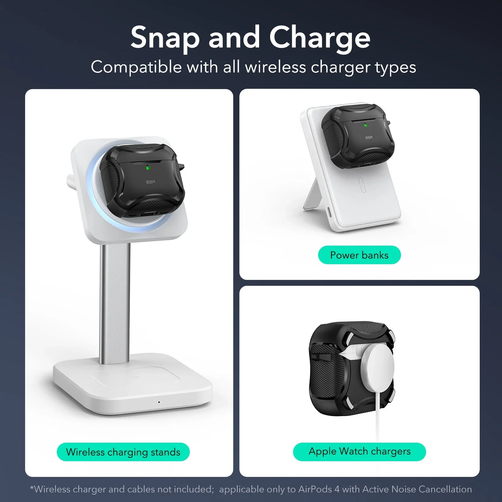 AirPods 4 Cyber Tough Case (HaloLock) - Dark Purple - Image 6