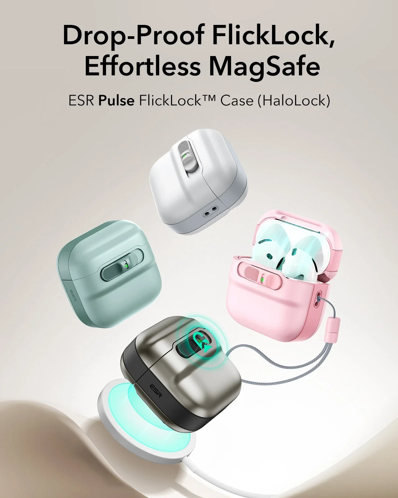 AirPods 4 Pulse FlickLock Case (HaloLock) - Green - Image 3