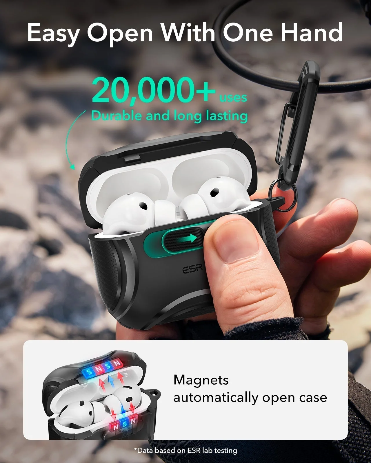 25W CryoBoost Foldable 3-in-1 Magnetic Charger and AirPods Pro 3 Cyber FlickLock Case Bundle– EU Plug-Black - Image 12