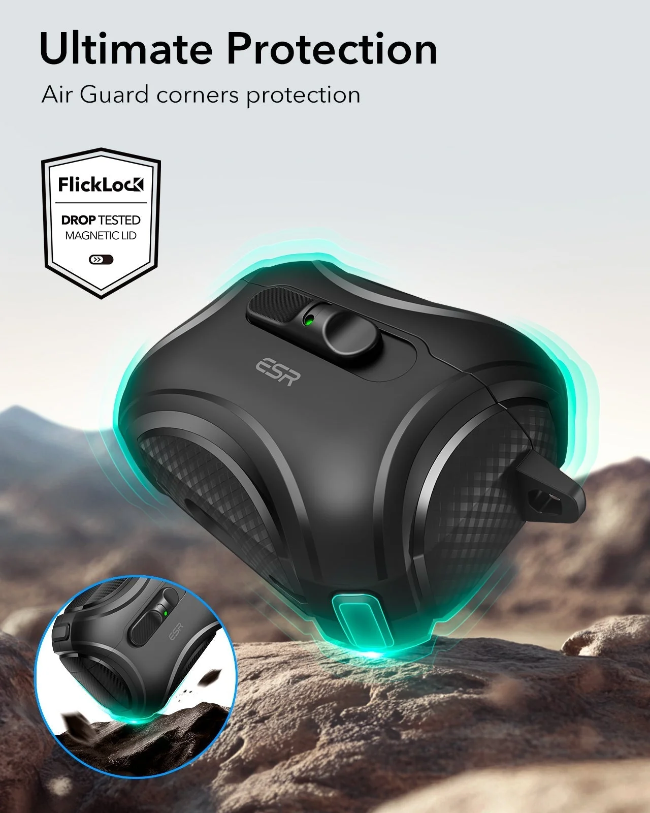 25W CryoBoost Foldable 3-in-1 Magnetic Charger and AirPods Pro 3 Cyber FlickLock Case Bundle– EU Plug-Black - Image 17