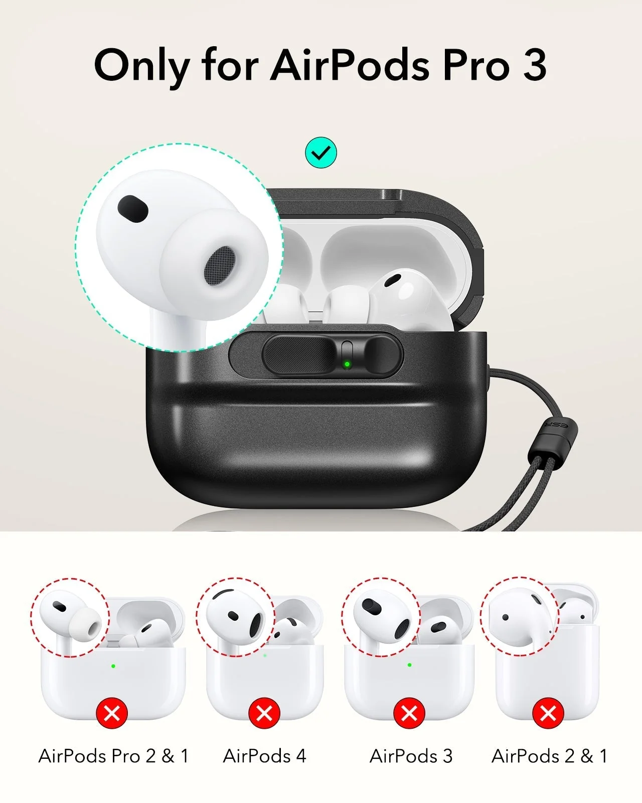 25W CryoBoost Foldable 3-in-1 Magnetic Charger and AirPods Pro 3 Pulse FlickLock Case Bundle – US Plug-Black - Image 10
