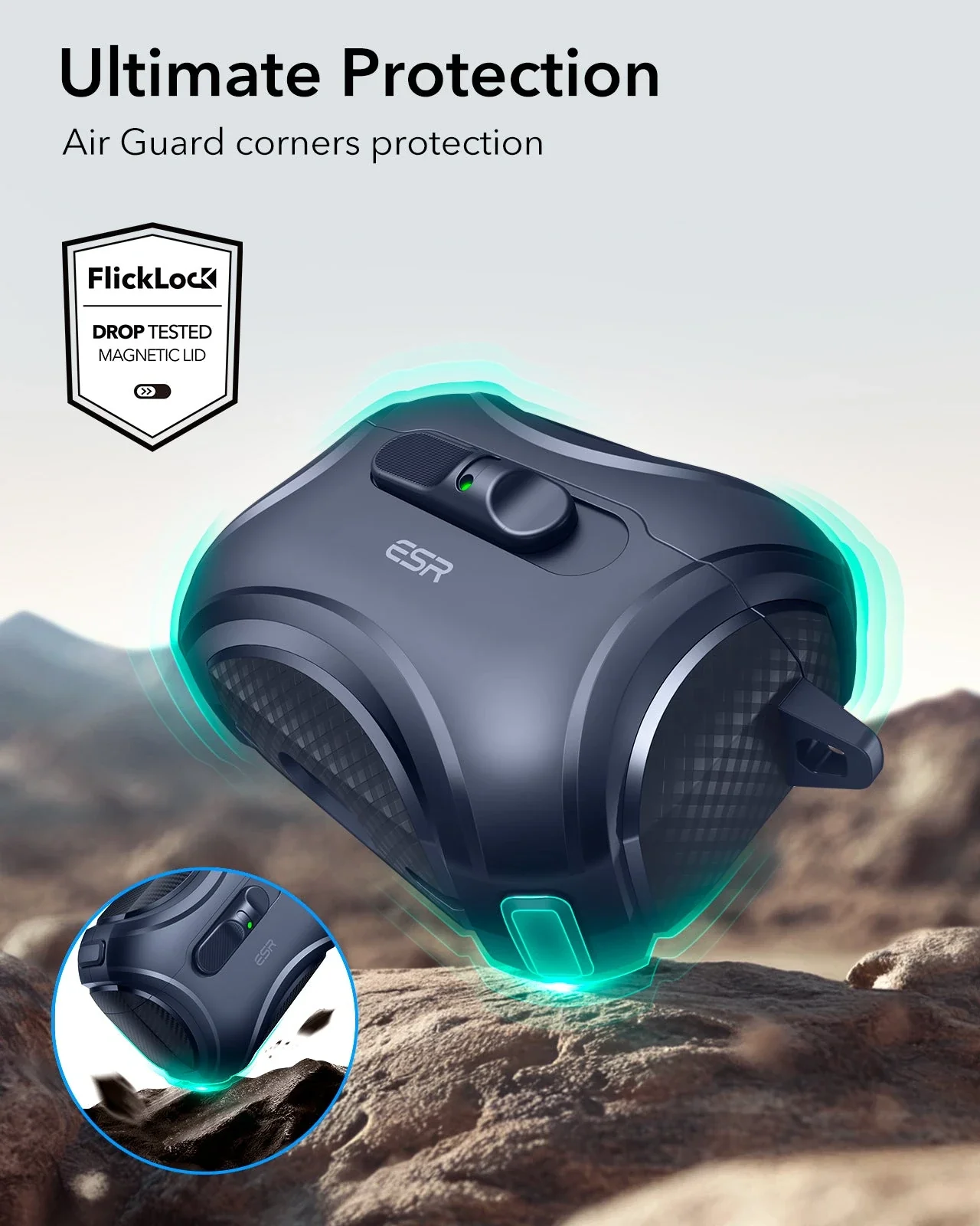 AirPods Pro 3 Cyber FlickLock Magnetic Case - Blue - Image 7