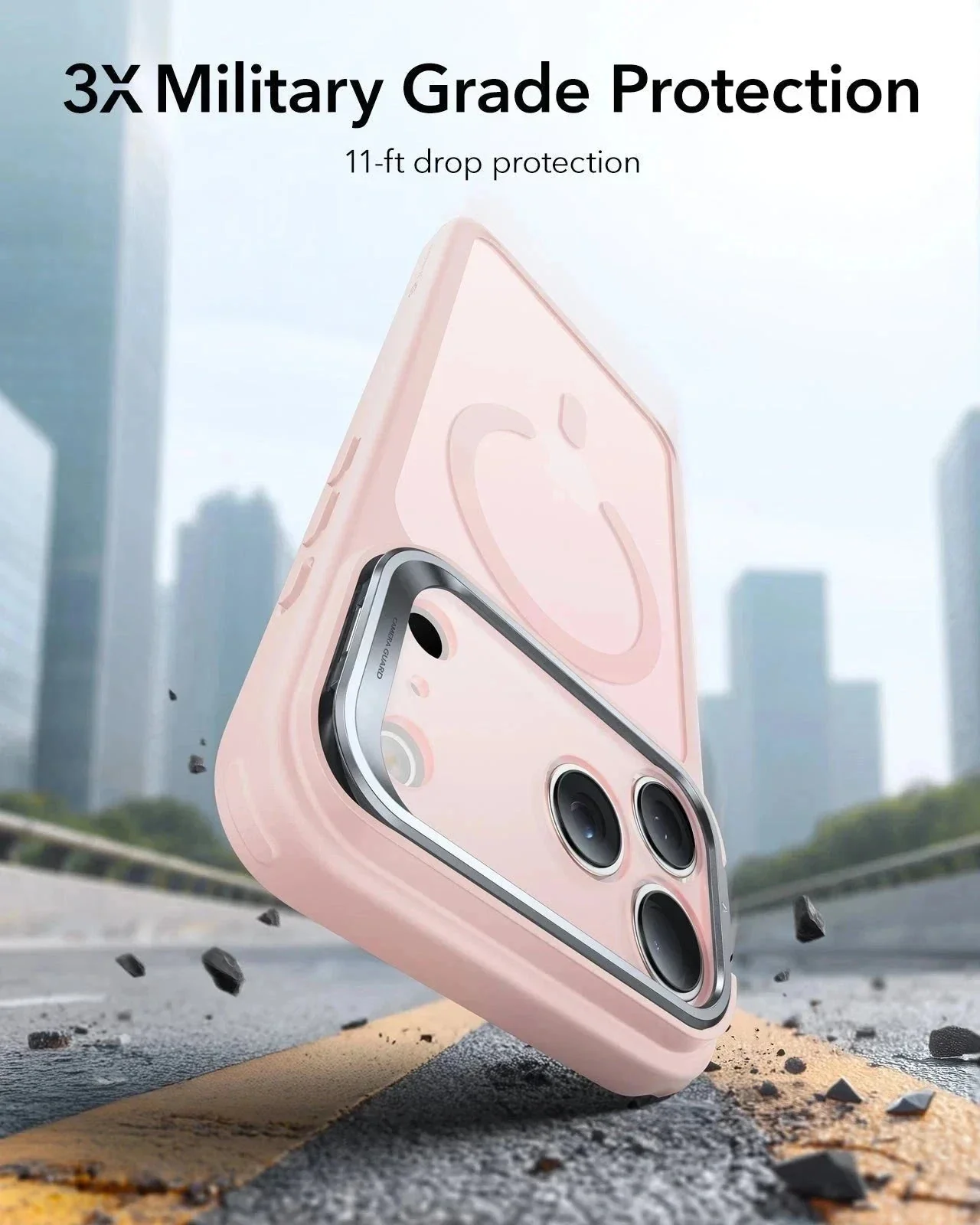 iPhone 17 Pro Bundle Classic Hybrid Magnetic Case (Camera Control, Stash Stand) and Armorite Screen Protector - Frosted Bubblegum Pink - Image 4