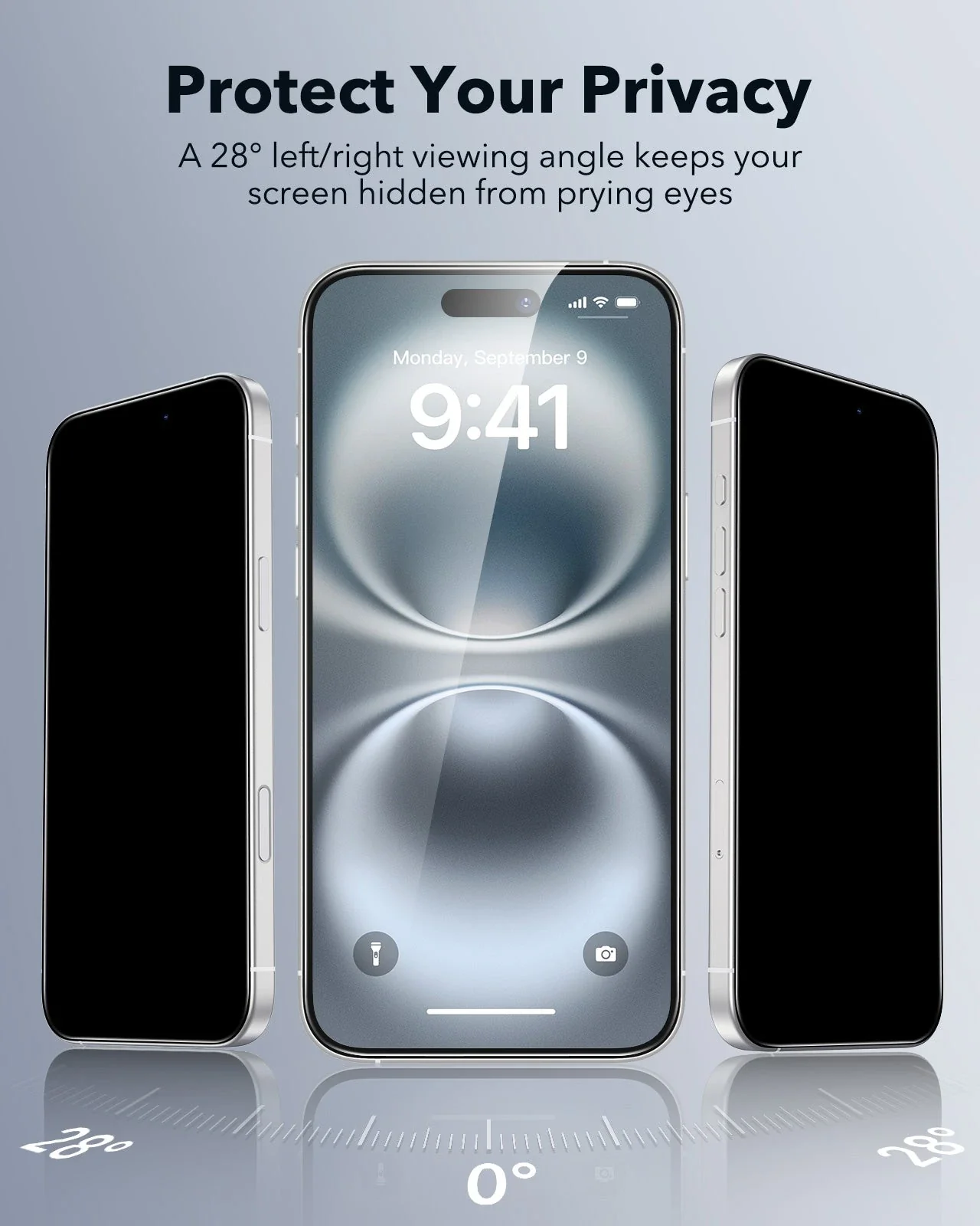 iPhone 16/15 UltraFit Classic Privacy Screen Protector - 3 Pack - Image 3
