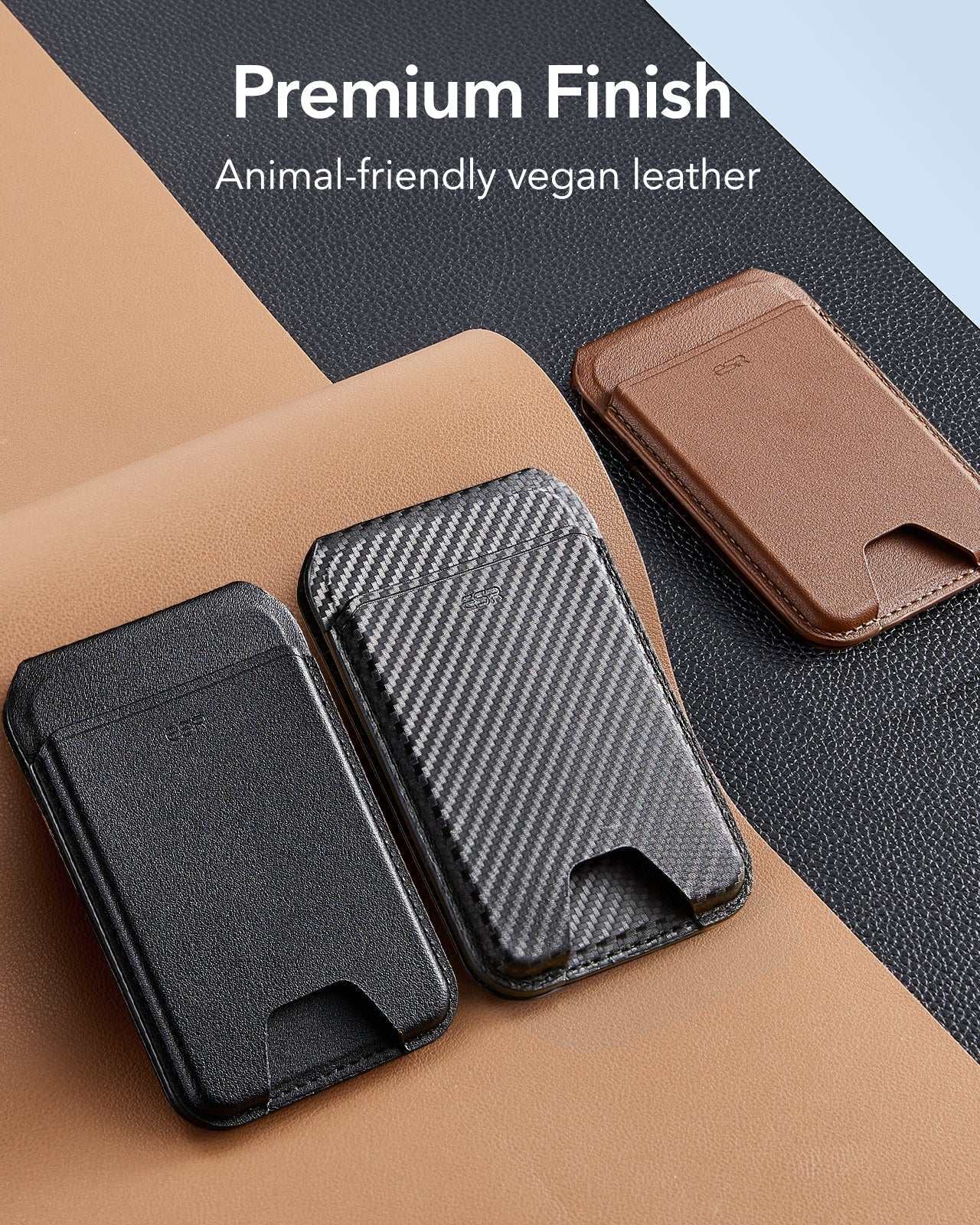 Classic Magnetic Wallet Stand for 5 cards - Midnight Black - Image 9