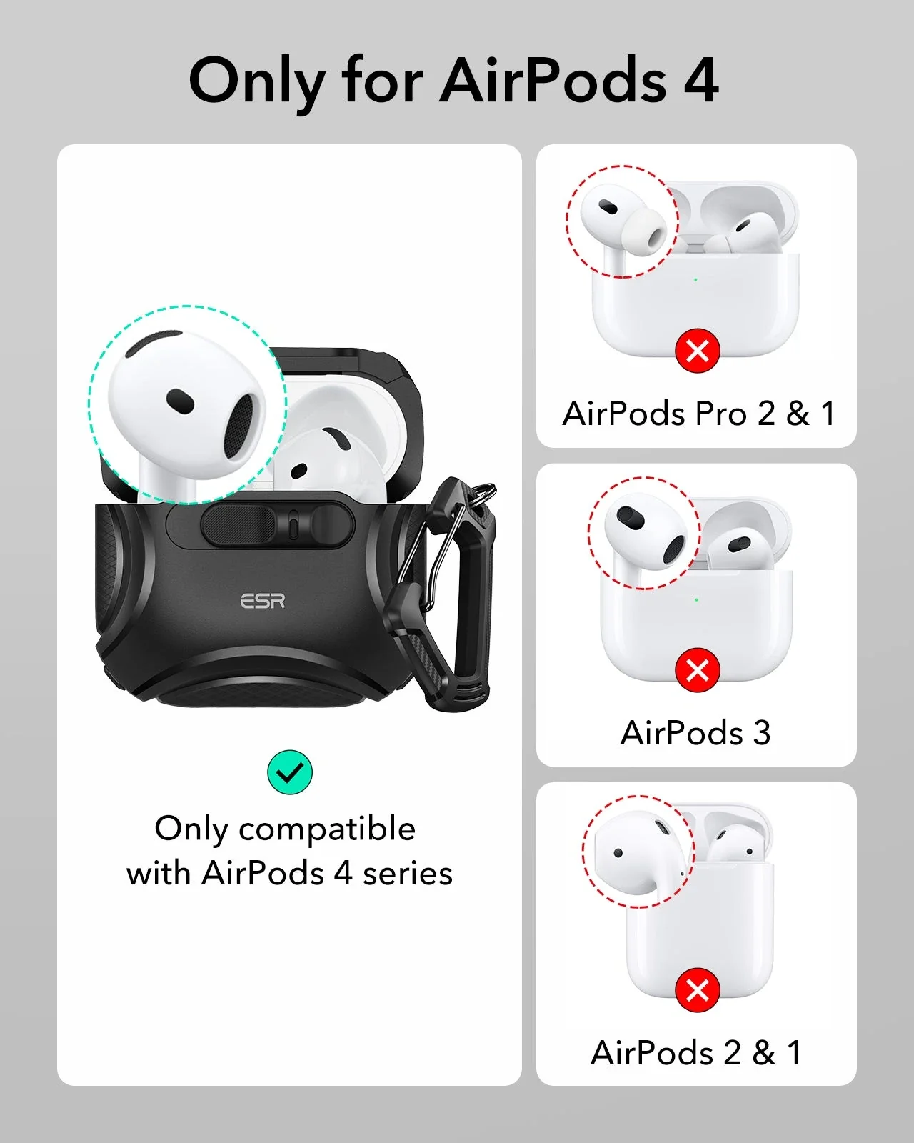 Cyber FlickLock Snap-and-Charge Bundle for AirPods 4 - Dark Blue - Image 3