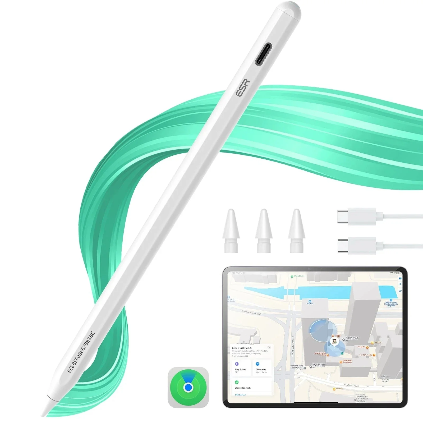 Geo Digital Pencil with Built-in Find My - White - Image 4