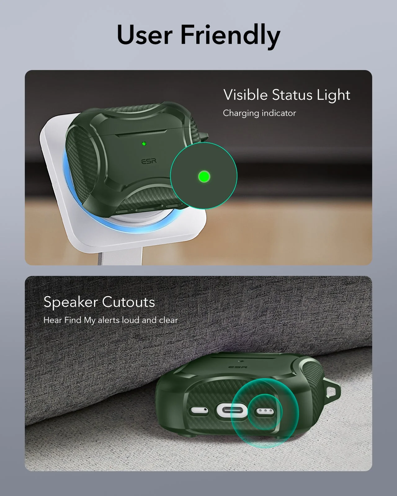 AirPods Pro 3 Cyber Tough Magnetic Case - Green - Image 9