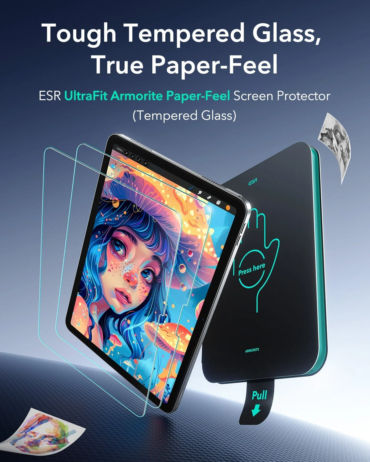 iPad 10th Generation UltraFit Armorite® Paper-Feel Screen Protector – 2 Pack - Image 3