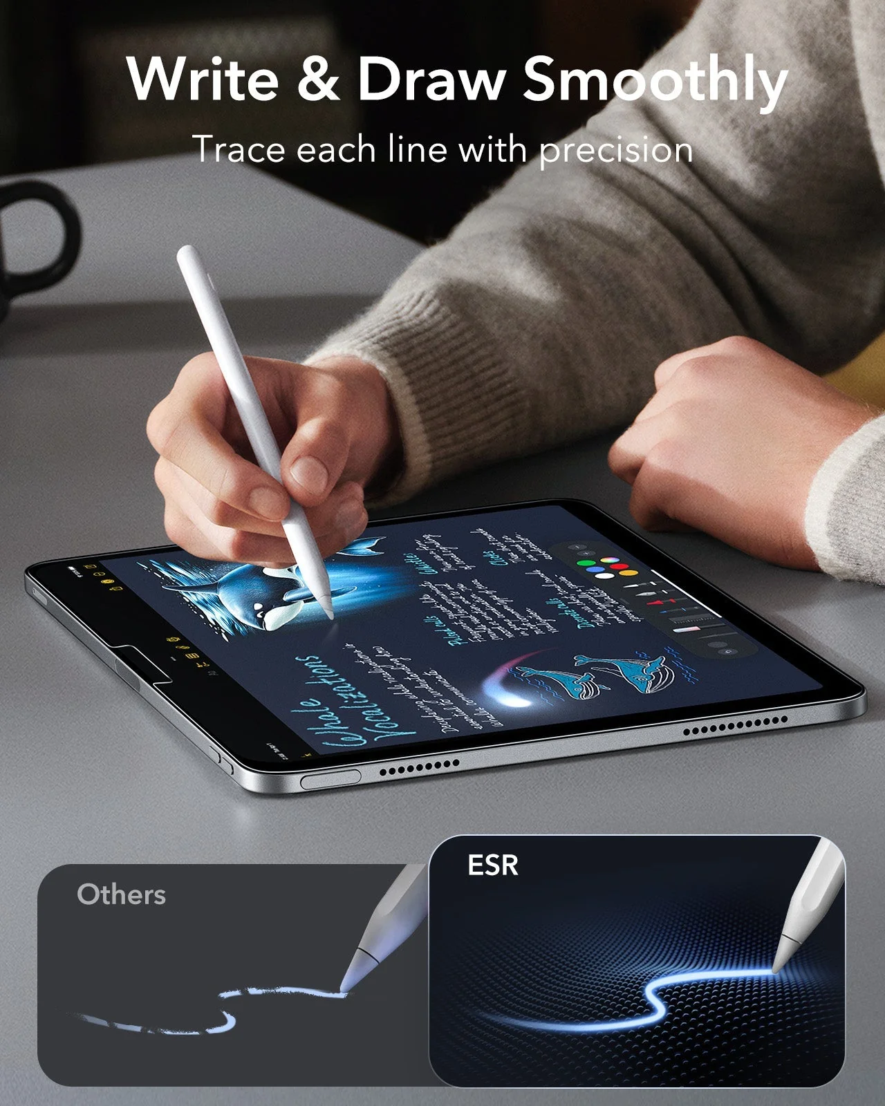 iPad 10th Generation UltraFit Armorite® Paper-Feel Screen Protector – 2 Pack - Image 4