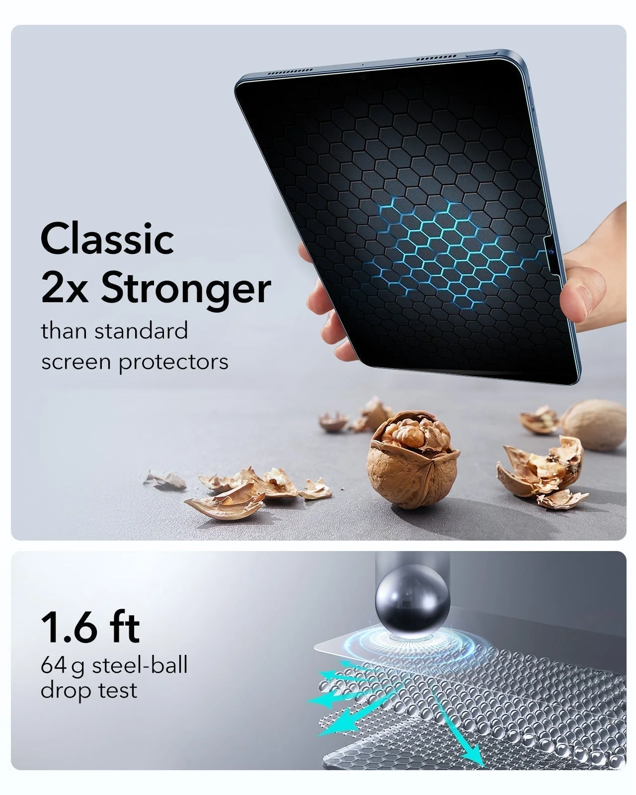 iPad 11" (A16, 2025) UltraFit Classic Screen Protector - 2 Pack - Image 7