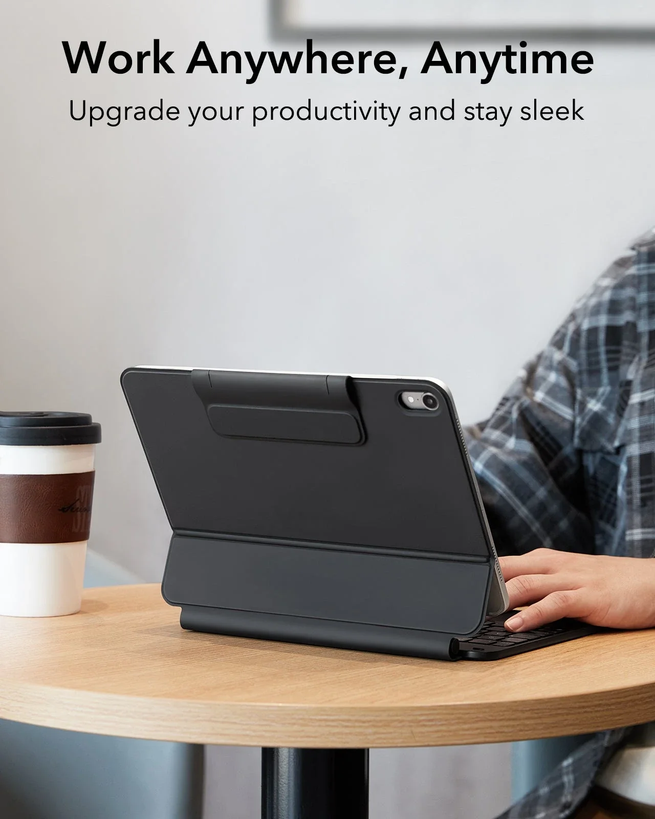 iPad 11" (A16, 2025) Rebound Magnetic Keyboard Case and Paper-Feel Screen Protector Bundle-US Layout-Black - Image 8