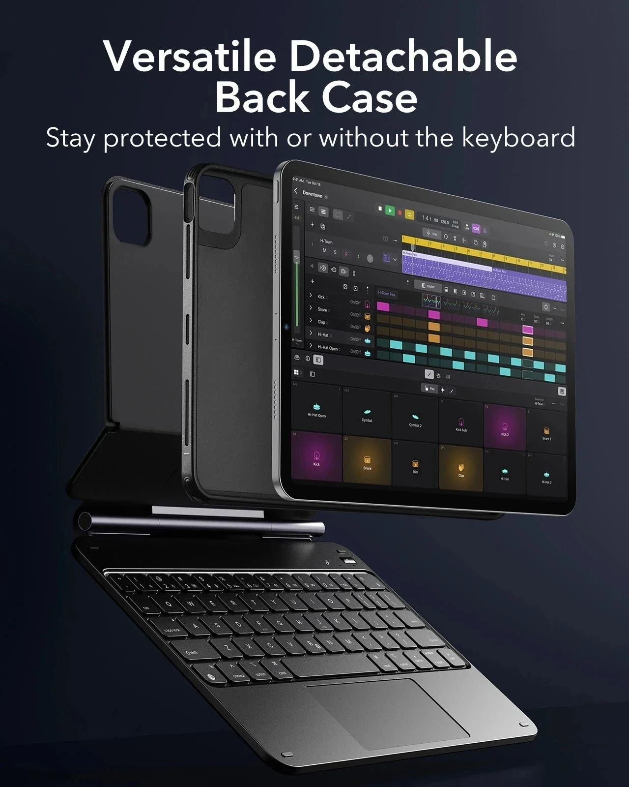 iPad Air 11” (2024) Rebound Magnetic Keyboard Case 360 - US Layout-Purple - Image 4
