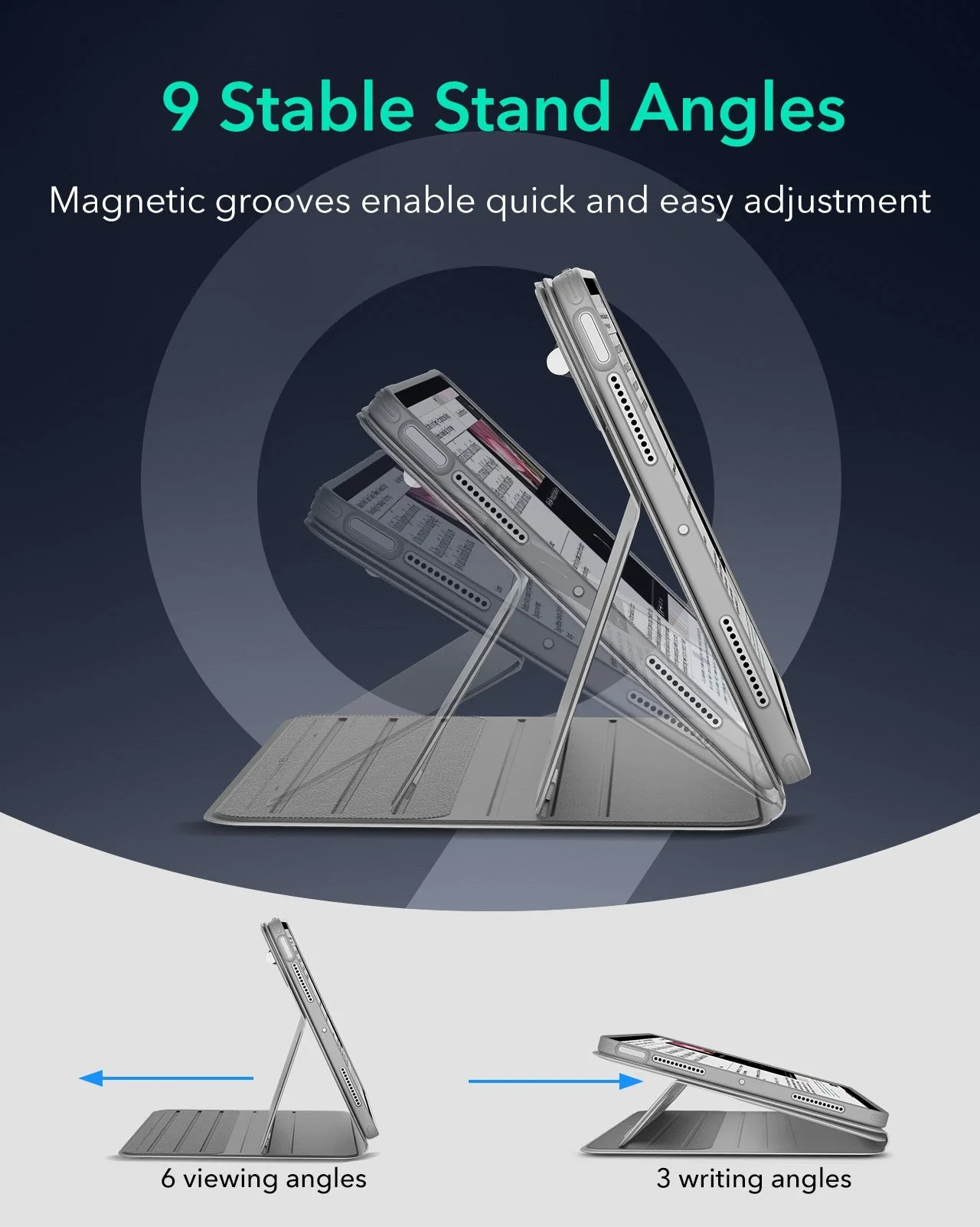 iPad Air 11" (2025) Shift Magnetic Case - Gray - Image 6