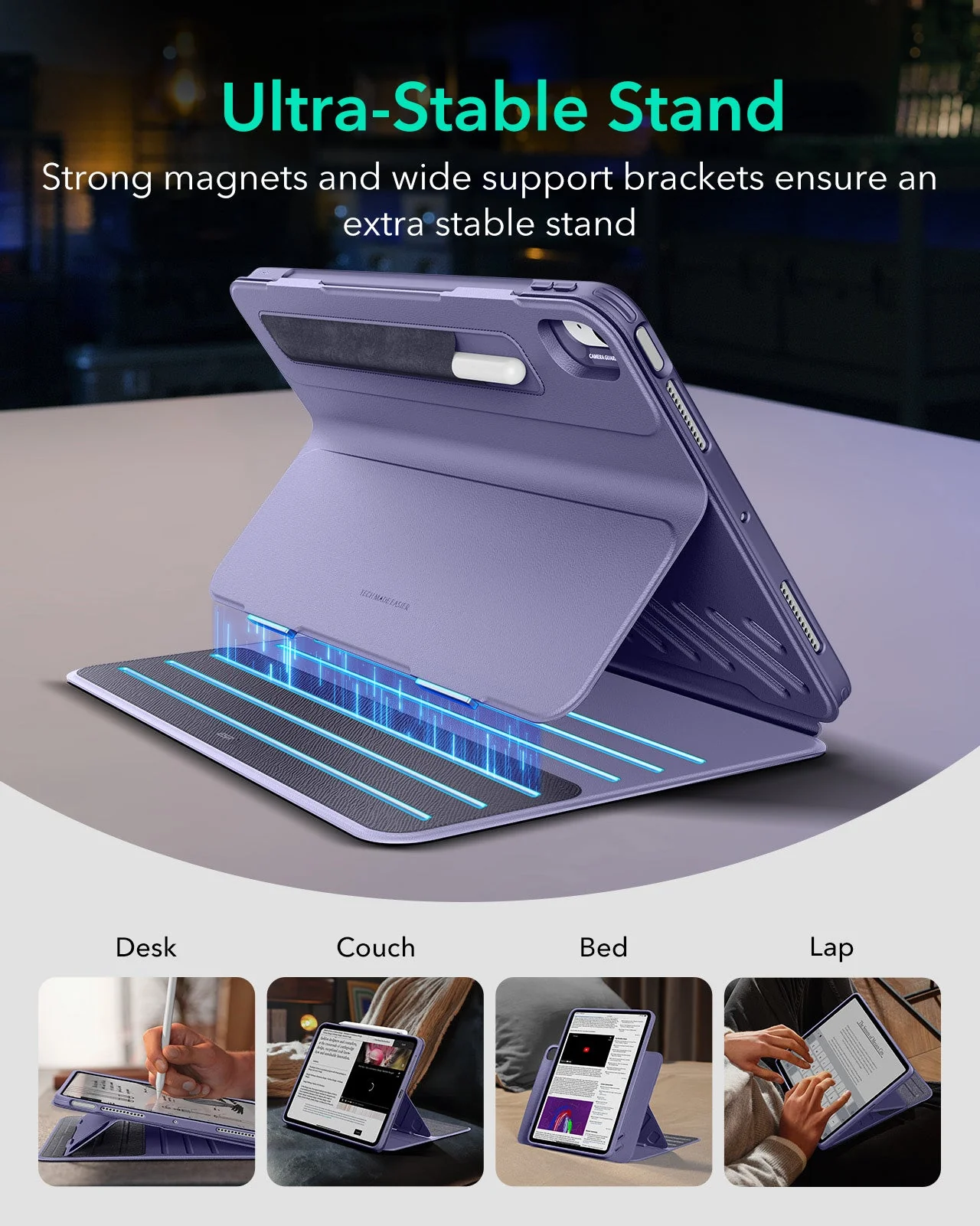 iPad Air 11" (2024), Air 10.9" (5th/4th Gen) Shift Magnetic Case - Purple - Image 3