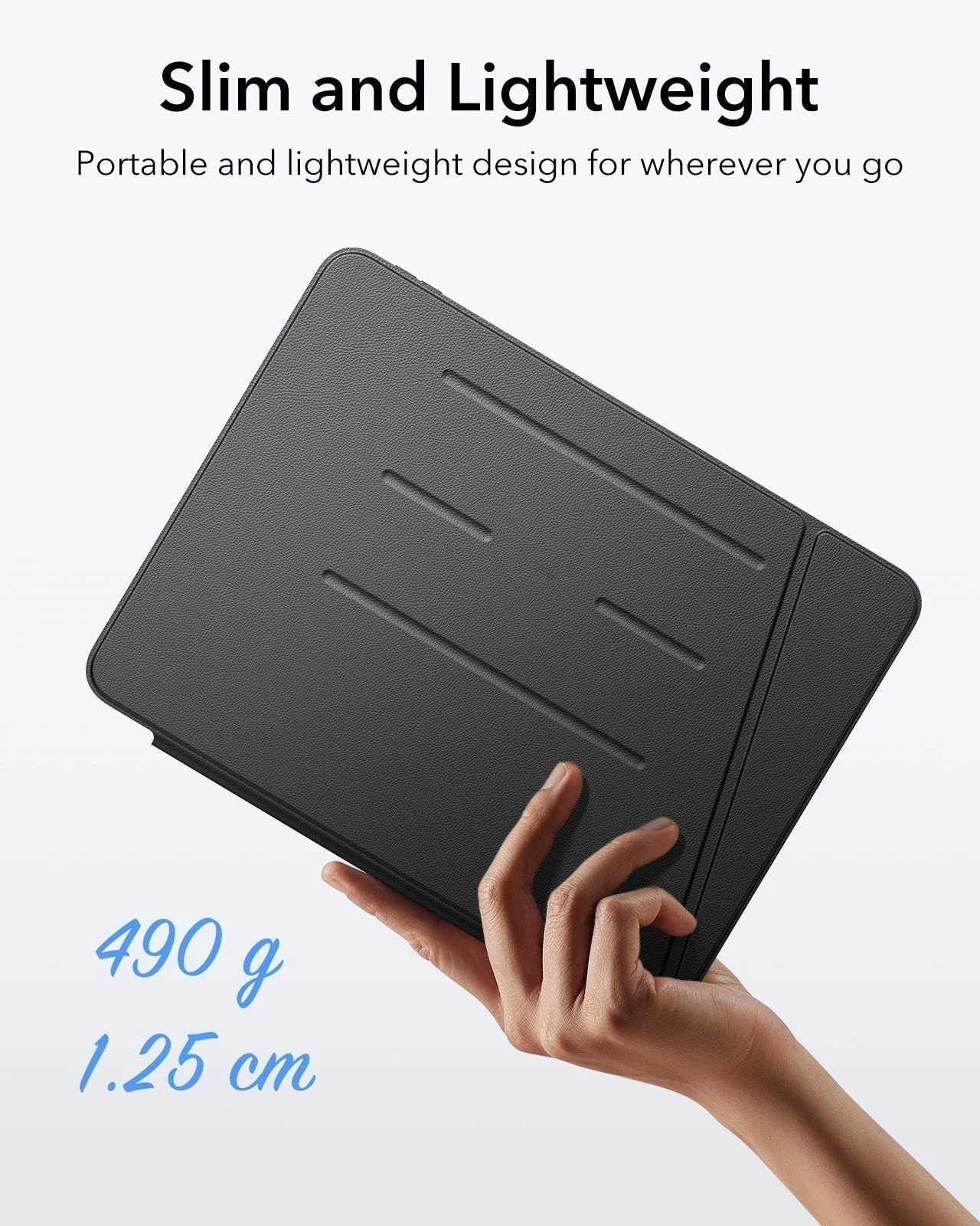 iPad Air 13" (2025) Flip Magnetic Case with Pencil Holder - Navy Blue - Image 9