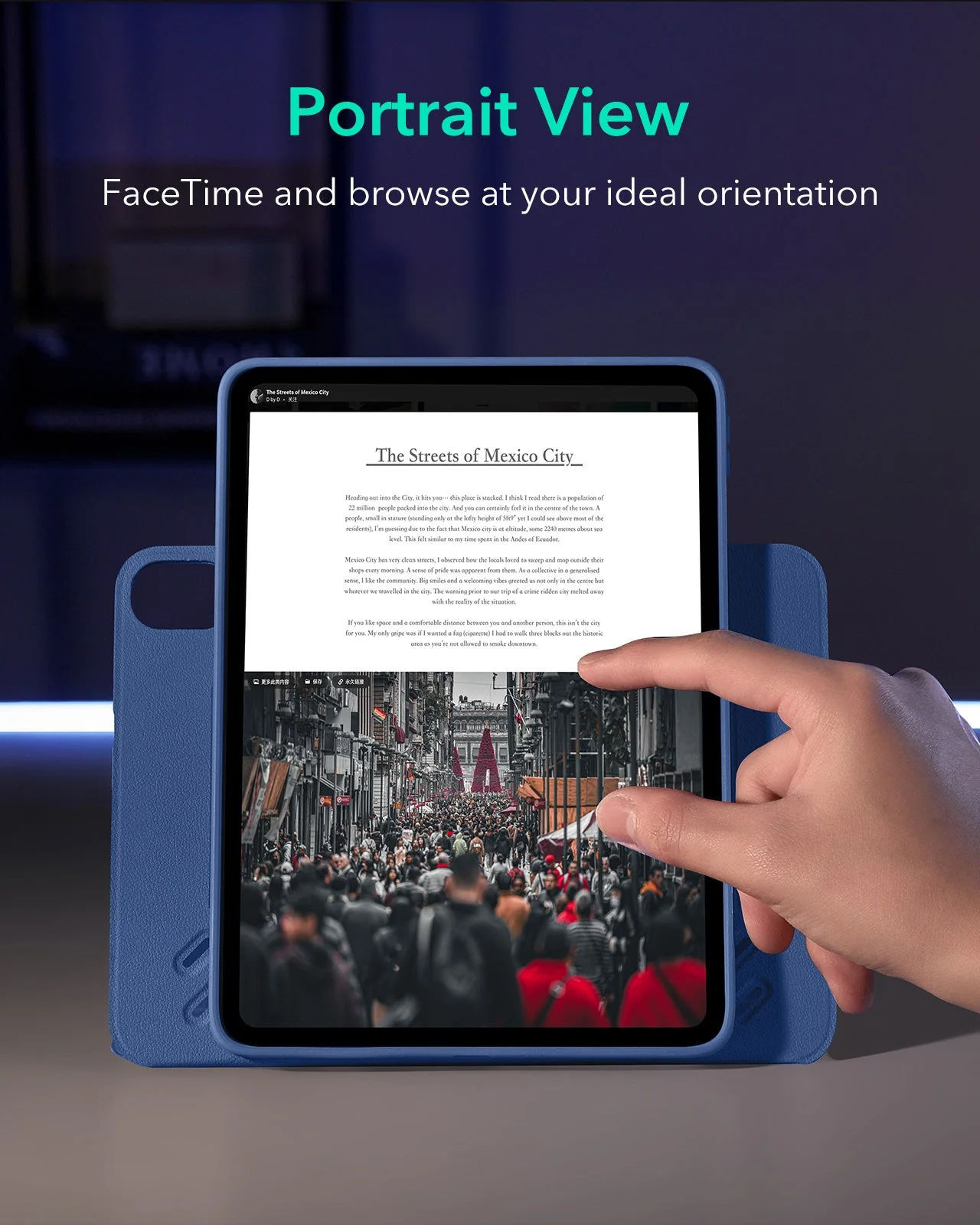 iPad Air 13ʺ (2024) Shift Magnetic Case - Navy Blue - Image 6
