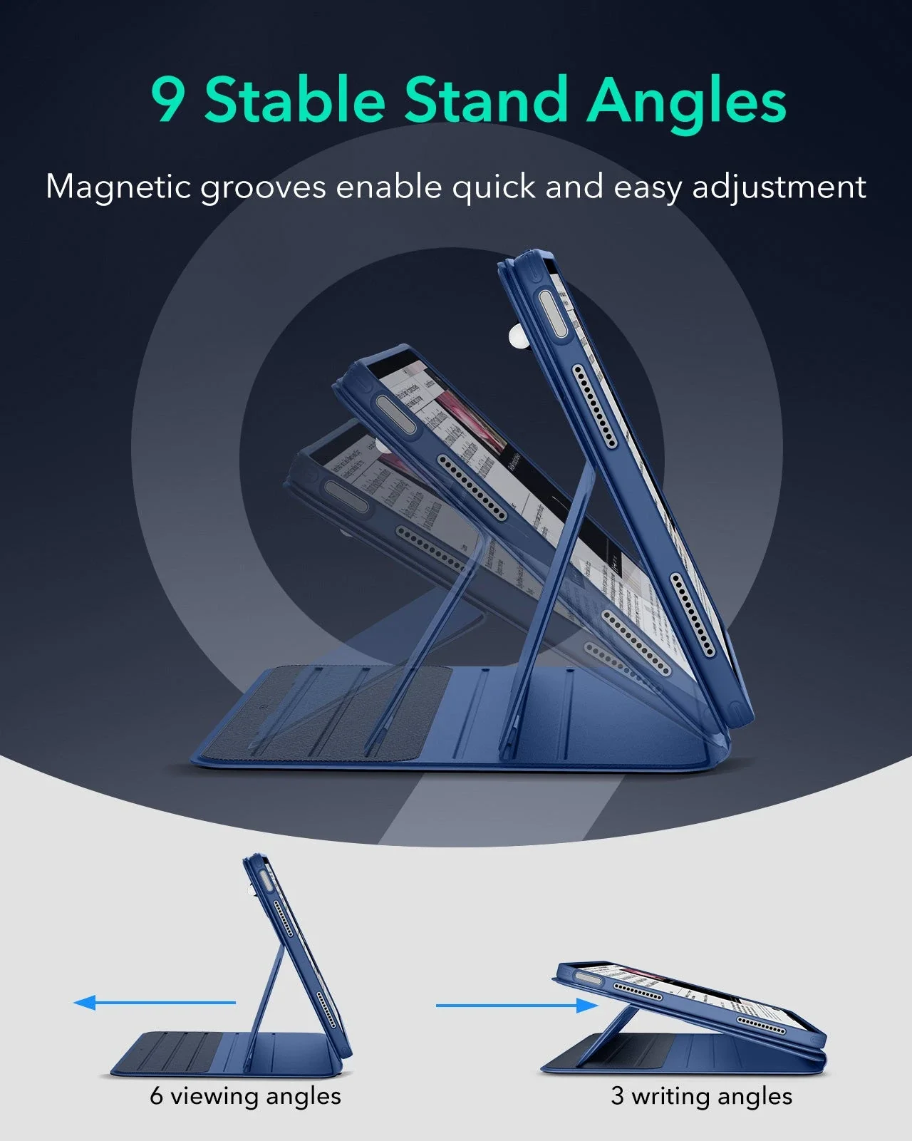 iPad Air 13ʺ (2024) Shift Magnetic Case - Navy Blue - Image 4