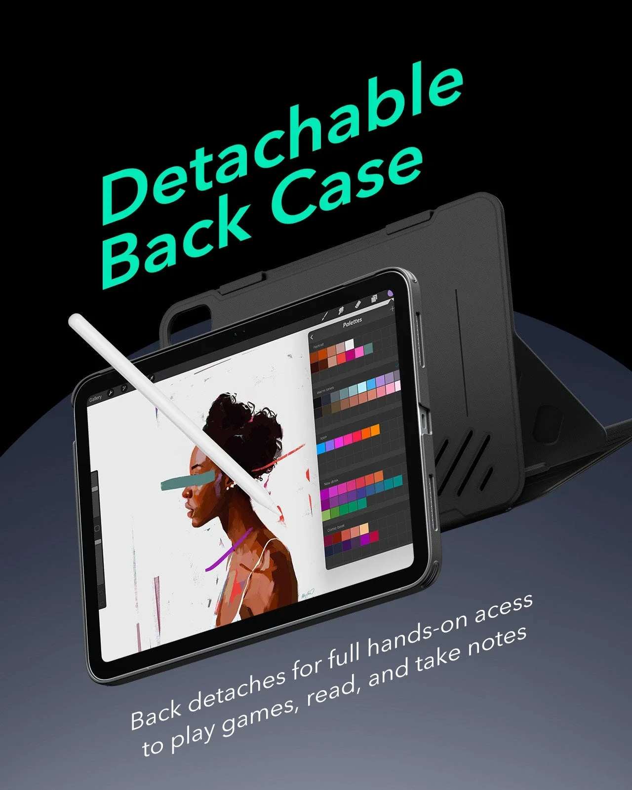 iPad Air 11" (2024), Air 10.9" (5th/4th Gen) Shift Magnetic Case - Black - Image 5