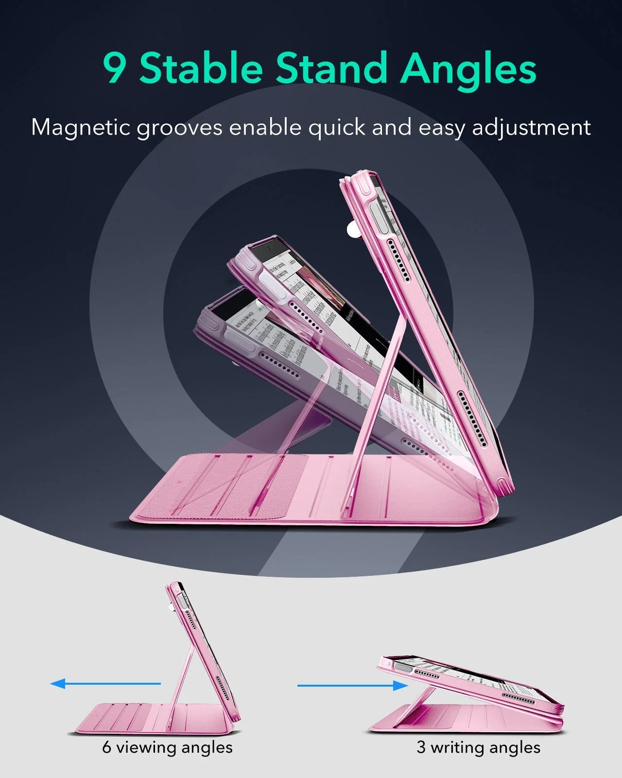 iPad Air 11" (2024), Air 10.9" (5th/4th Gen) Shift Magnetic Case - Pink - Image 4