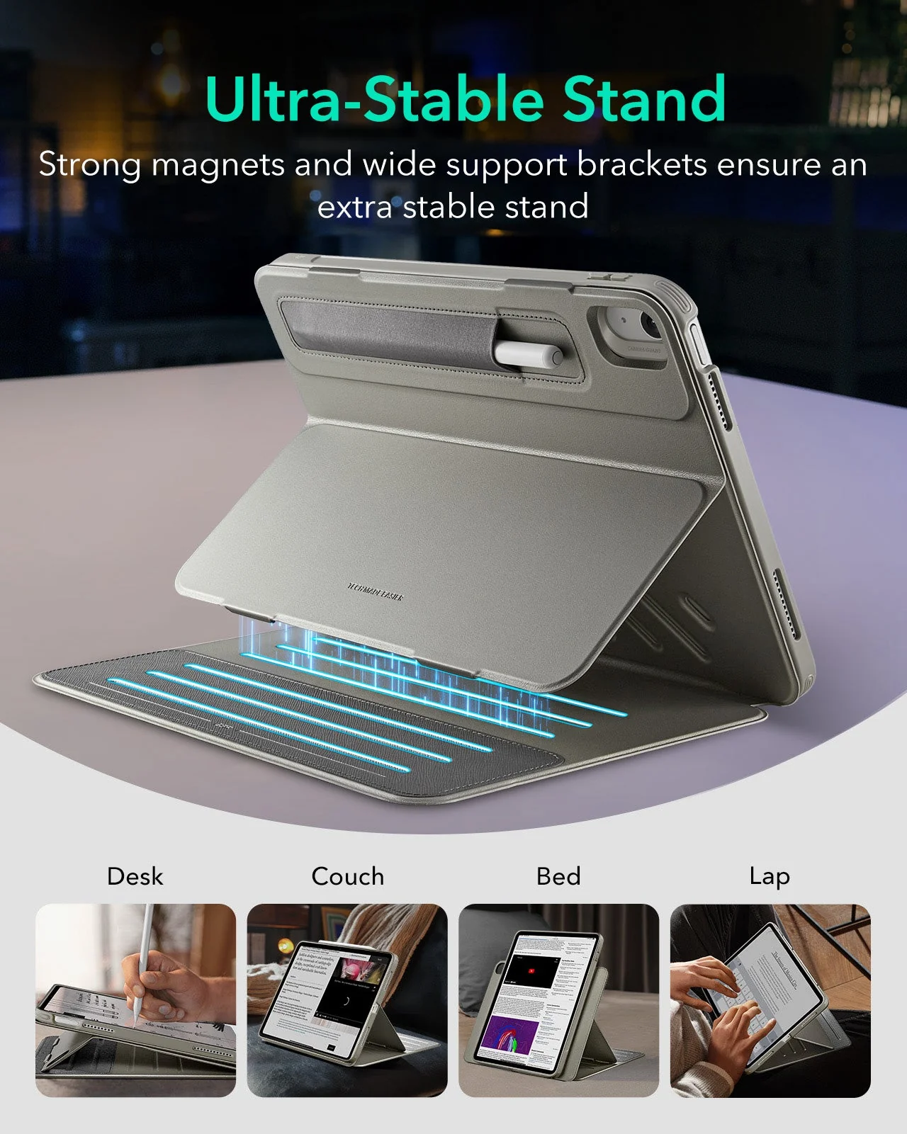 iPad Air 11" (2024), Air 10.9" (5th/4th Gen) Shift Magnetic Case - Titanium - Image 3