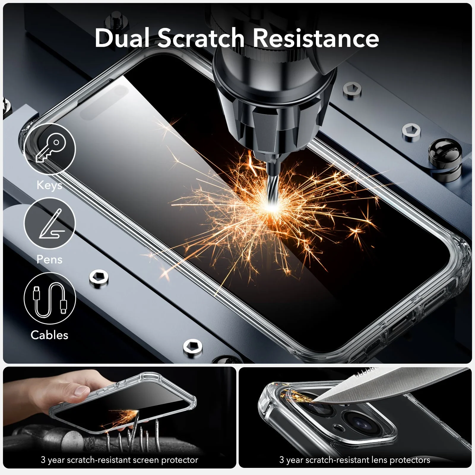 iPhone 15 Armor Tough Case (HaloLock) - Clear - Image 6