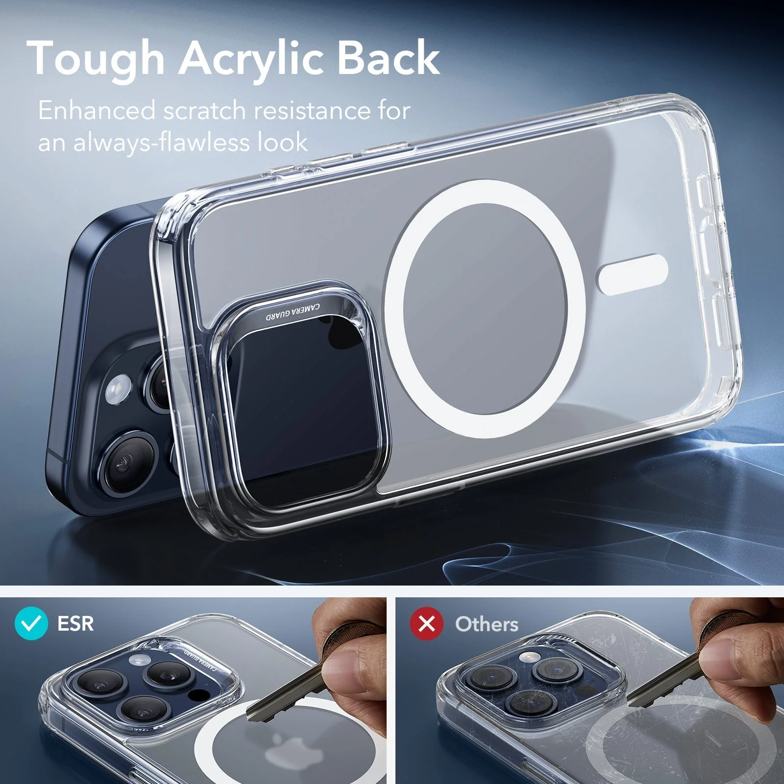iPhone 15 Pro Classic Hybrid Case (HaloLock) - Clear - Image 5