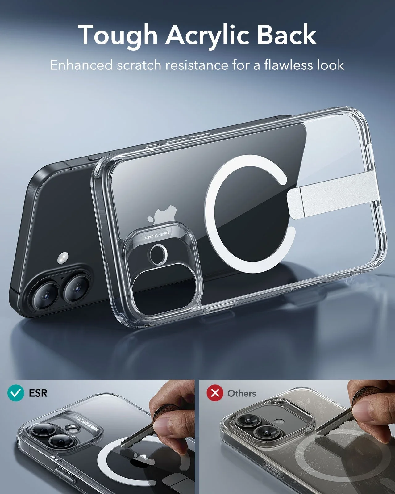 iPhone 16 Boost Flickstand Case (HaloLock) - Clear - Image 7