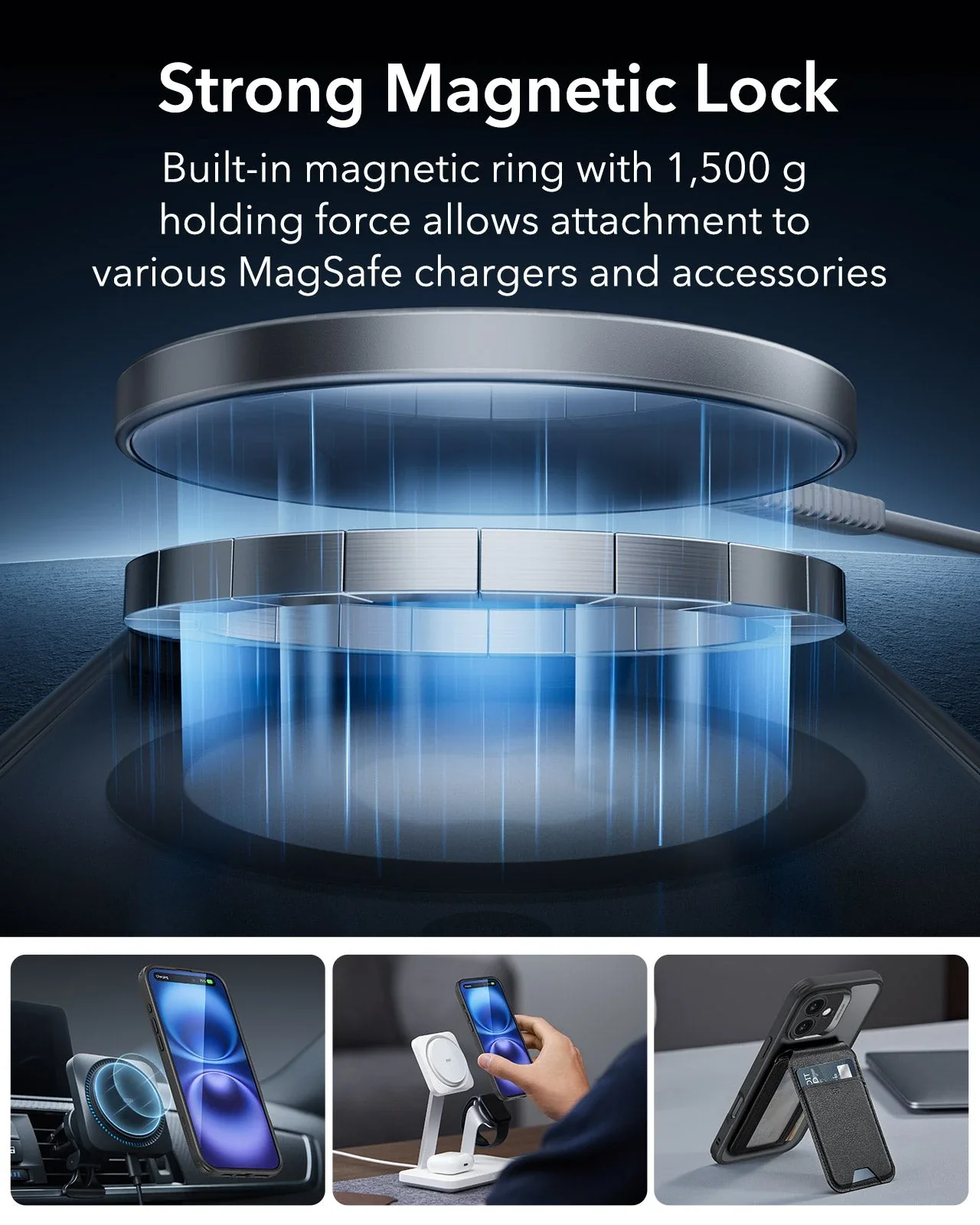 iPhone 16 Plus Classic Pro Case (HaloLock) Set - Clear - Image 3