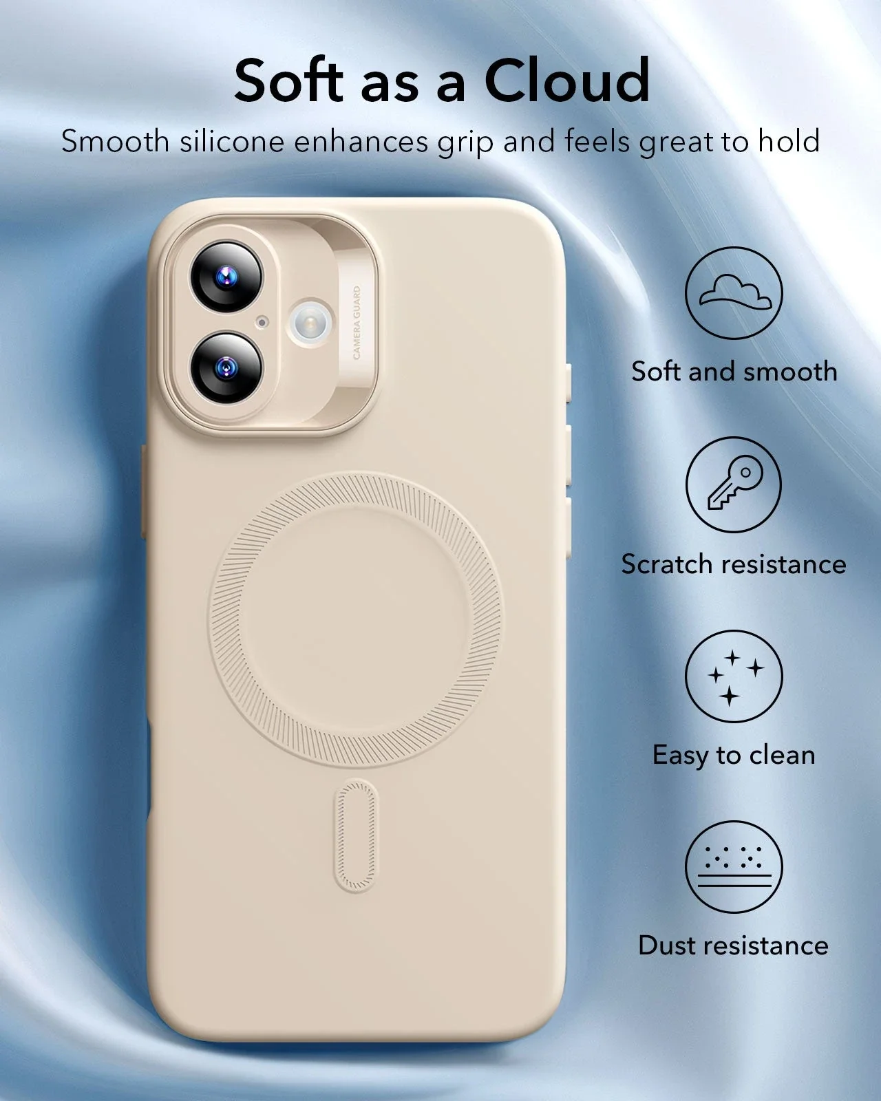 iPhone 16 Plus Cloud Soft Case (HaloLock) - Blue - Image 5