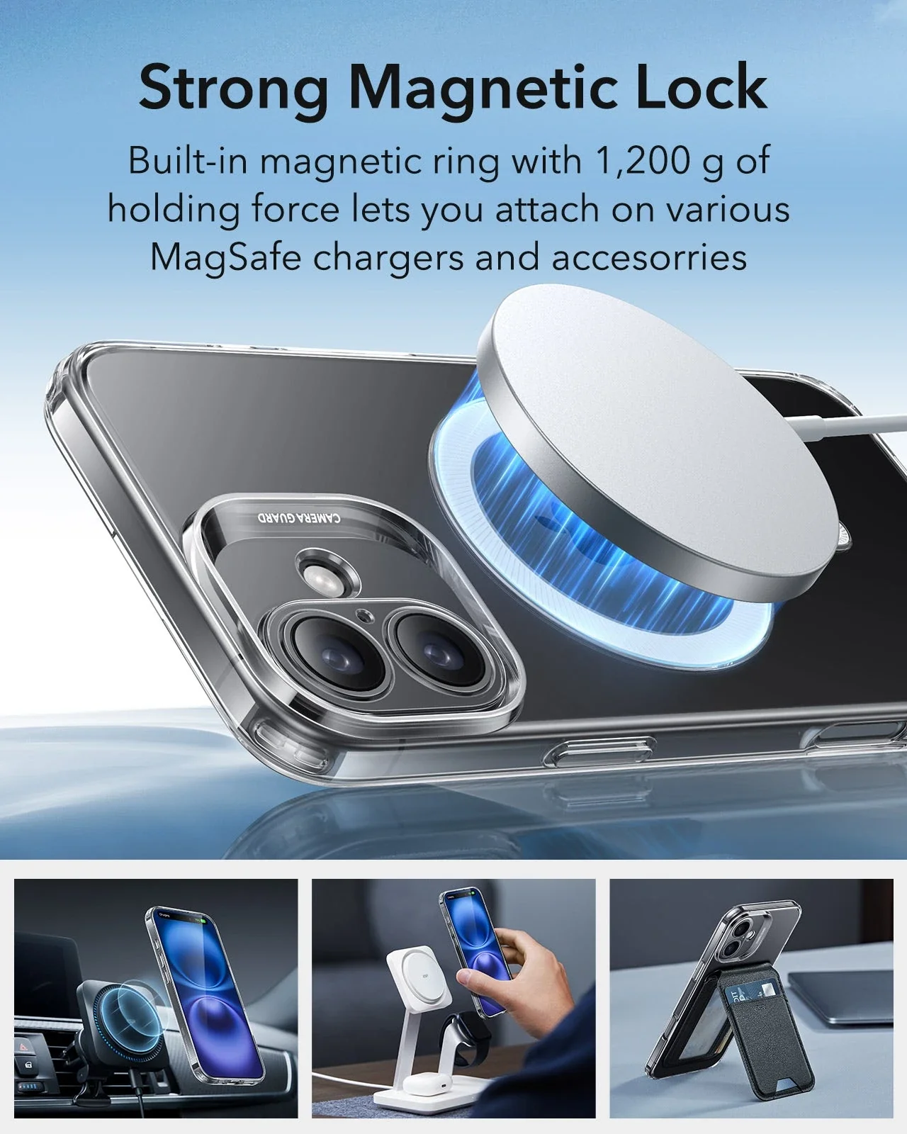 iPhone 16 Plus Zero Clear Case (HaloLock) - Clear - Image 5