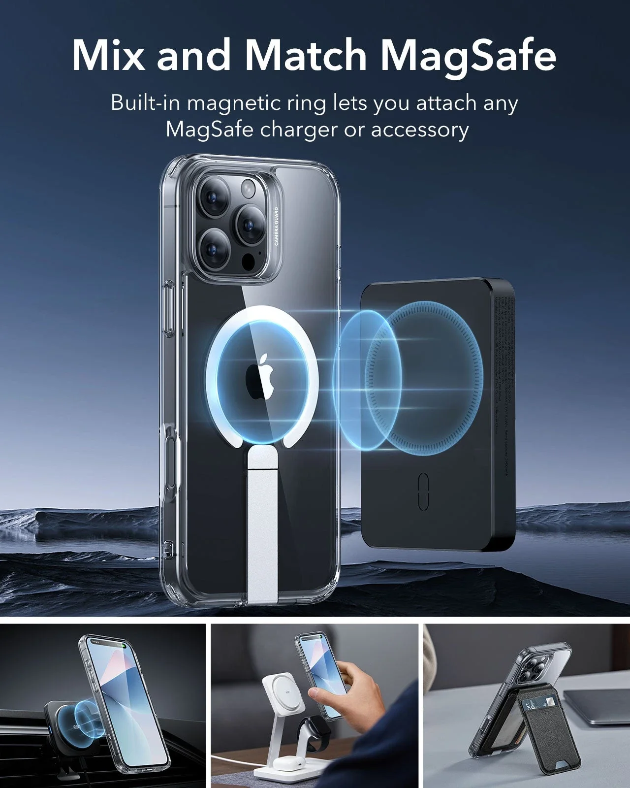 iPhone 16 Pro Boost Flickstand Case (HaloLock) - Clear - Image 5