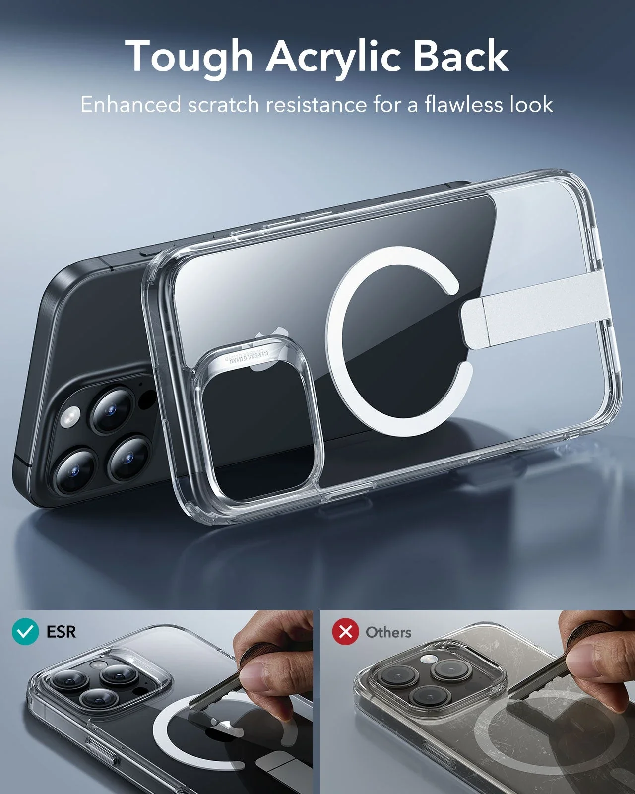 iPhone 16 Pro Boost Flickstand Case (HaloLock) - Clear - Image 7