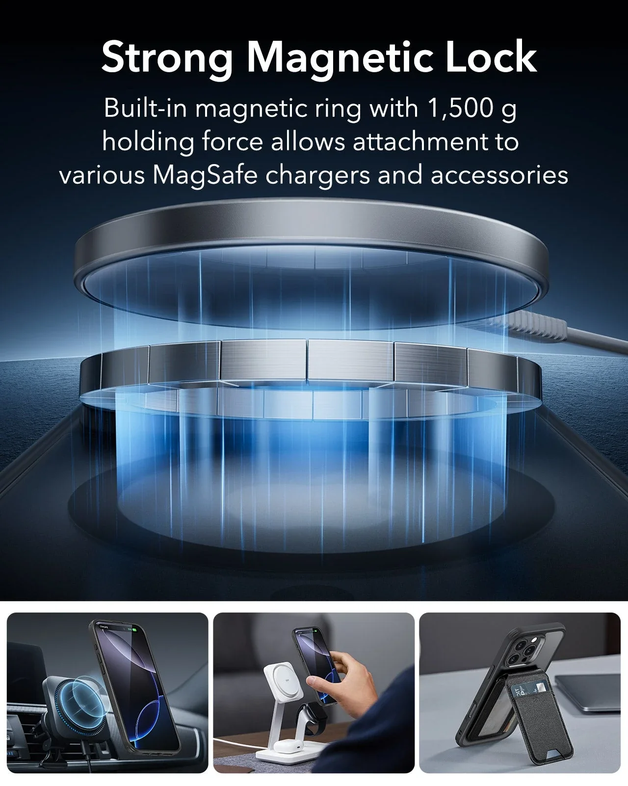 iPhone 16 Pro Classic Pro Case (HaloLock) Set - Clear - Image 3