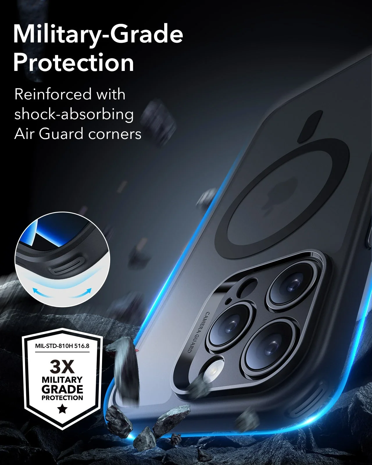 iPhone 16 Pro Classic Pro Case (HaloLock) Set - Clear - Image 4