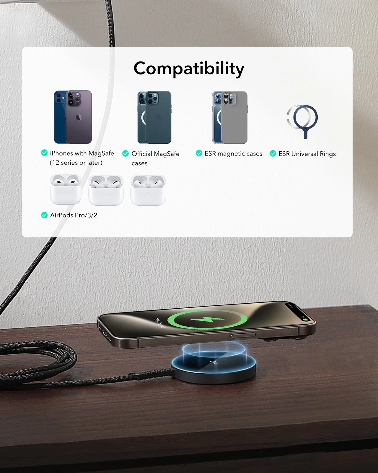 iPhone 16 Pro Max Wireless Charging Bundle - Black - Image 8