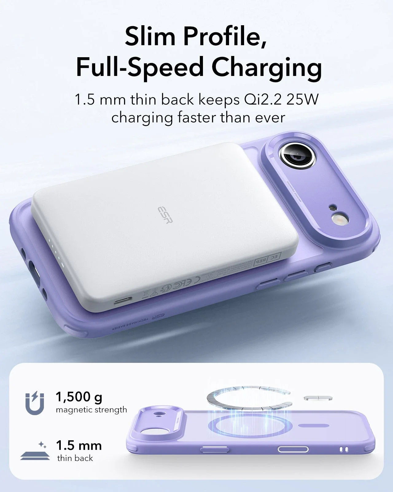iPhone Air Classic Hybrid Magnetic Case (Camera Control) - Frosted Purple - Image 5