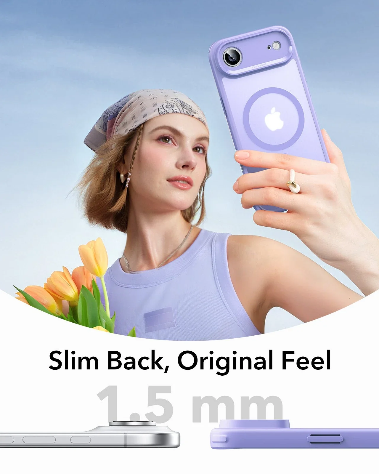 iPhone Air Classic Hybrid Magnetic Case (Camera Control) - Frosted Purple - Image 6