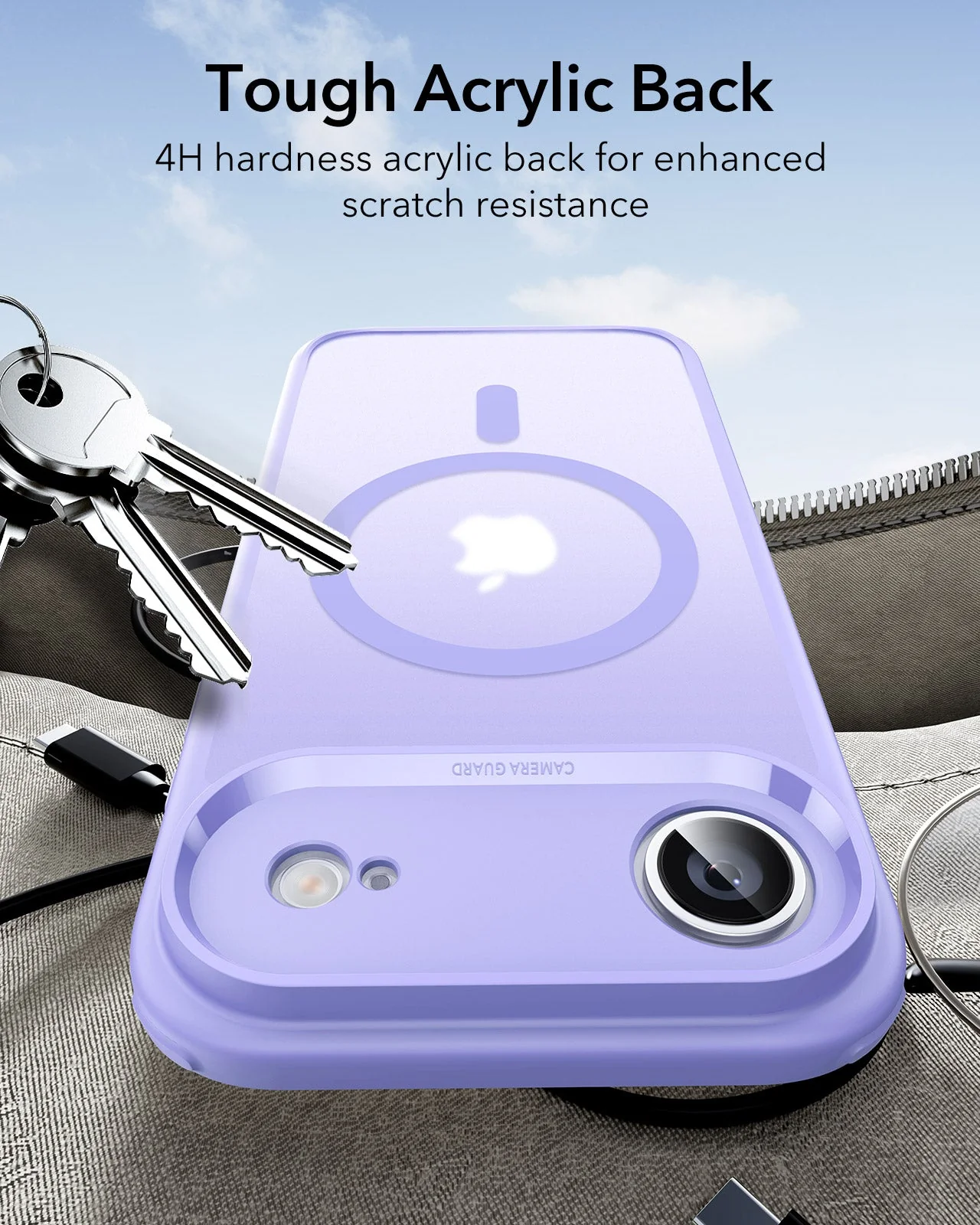 iPhone Air Classic Hybrid Magnetic Case (Camera Control) - Frosted Purple - Image 7