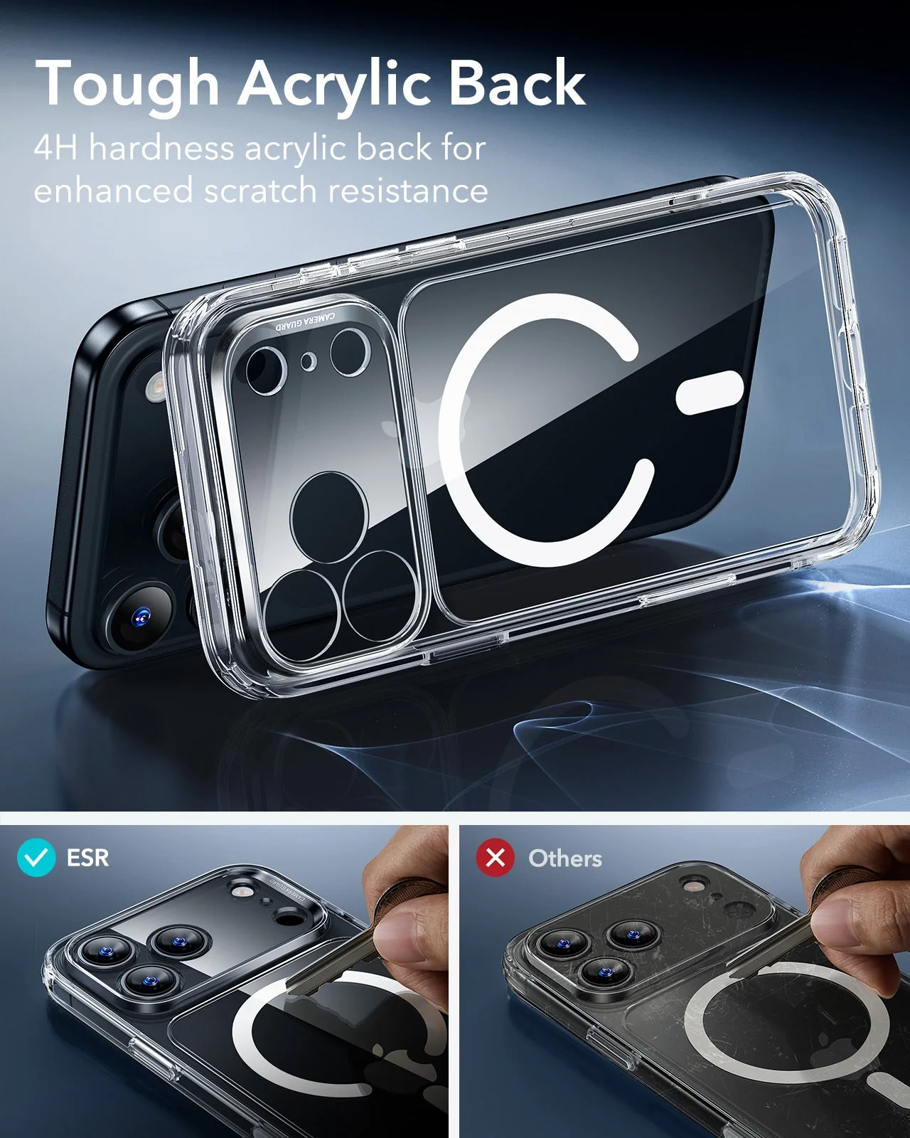 iPhone 17 Pro Max Classic Hybrid Magnetic Case (Camera Control) - Clear - Image 6
