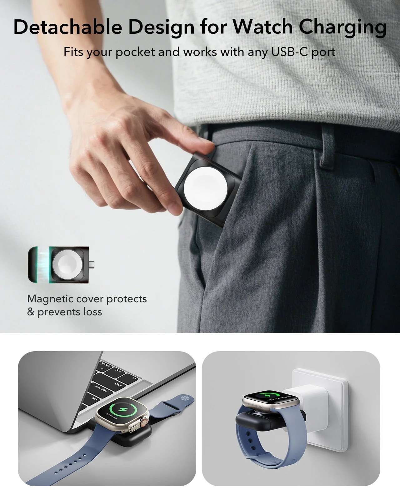 CryoBoost 3-in-1 Magnetic Charging Station (25W, Qi2.2)  - JP Plug–Black - Image 8