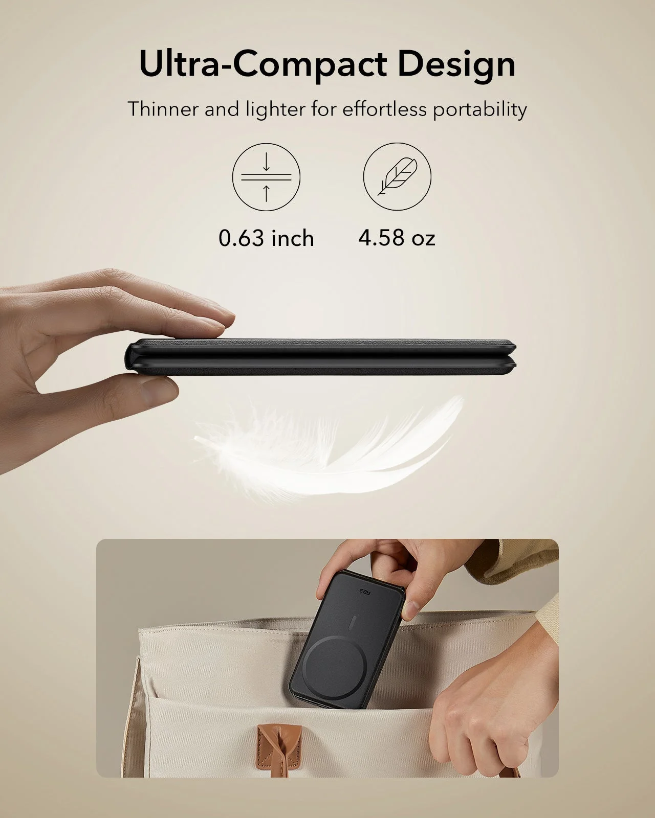 15W 3-in-1 Travel Wireless Charging Set - White - US Plug - Image 9