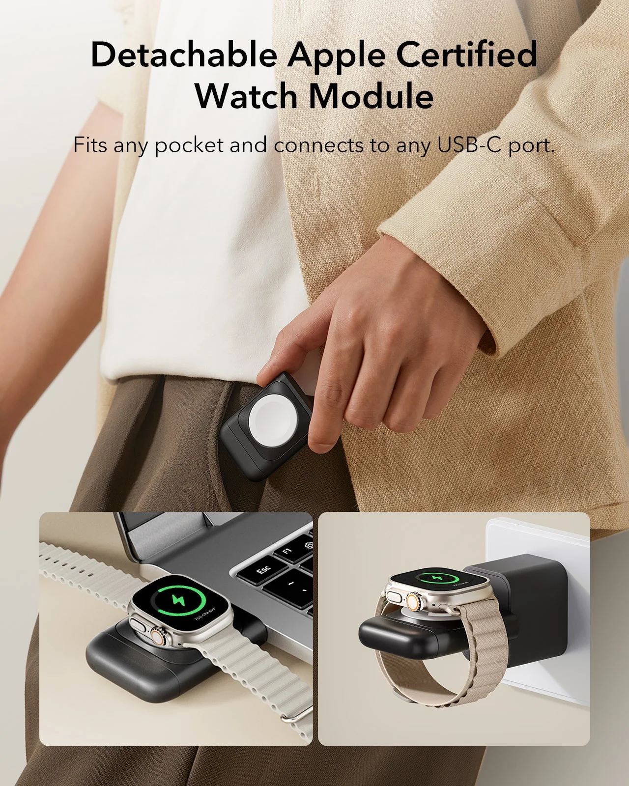3-in-1 Magnetic Charging Station (15W)- White - US PLUG - Image 8