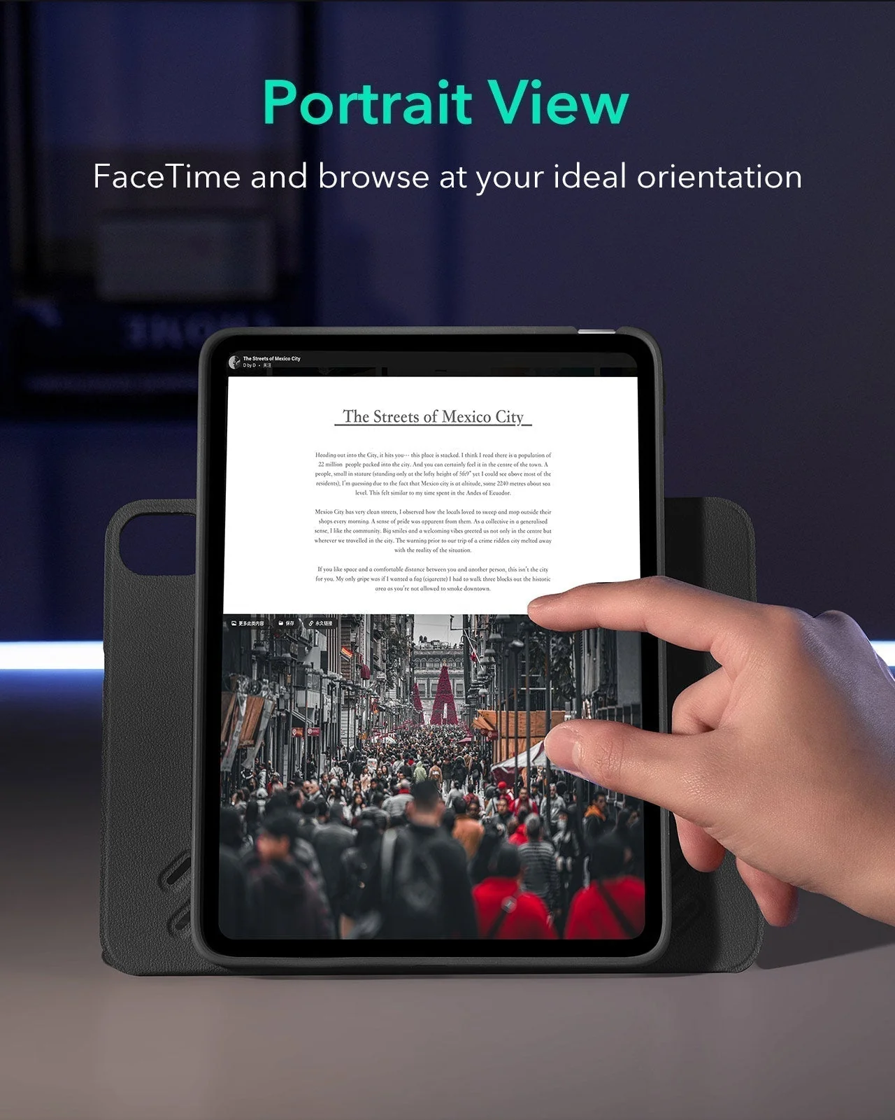 iPad 10th Gen Bundle Shift Magnetic Case with Geo Digital Pencil - Black - Image 6