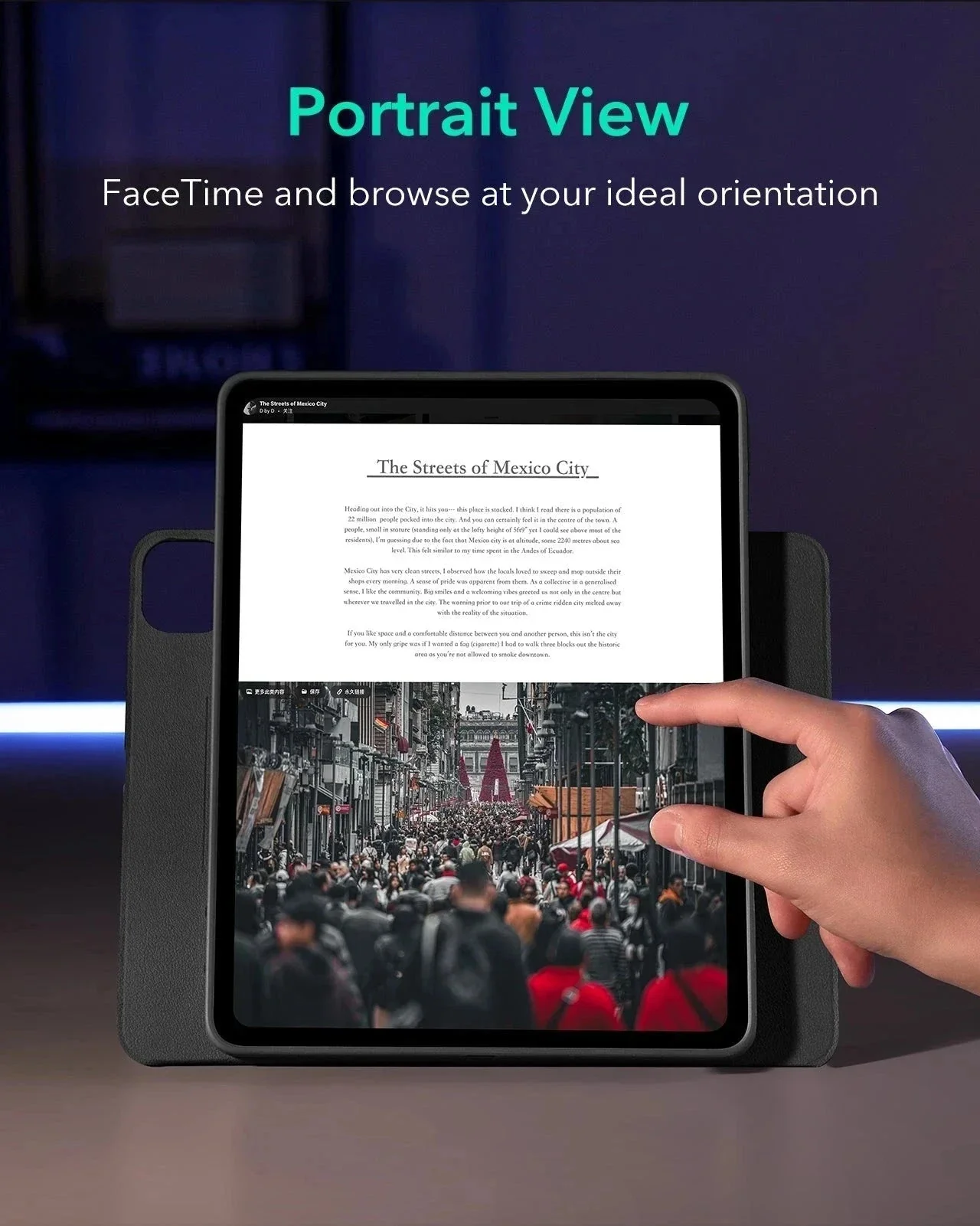 iPad Pro 13ʺ (2024) Shift Magnetic Case - Navy Blue - Image 5
